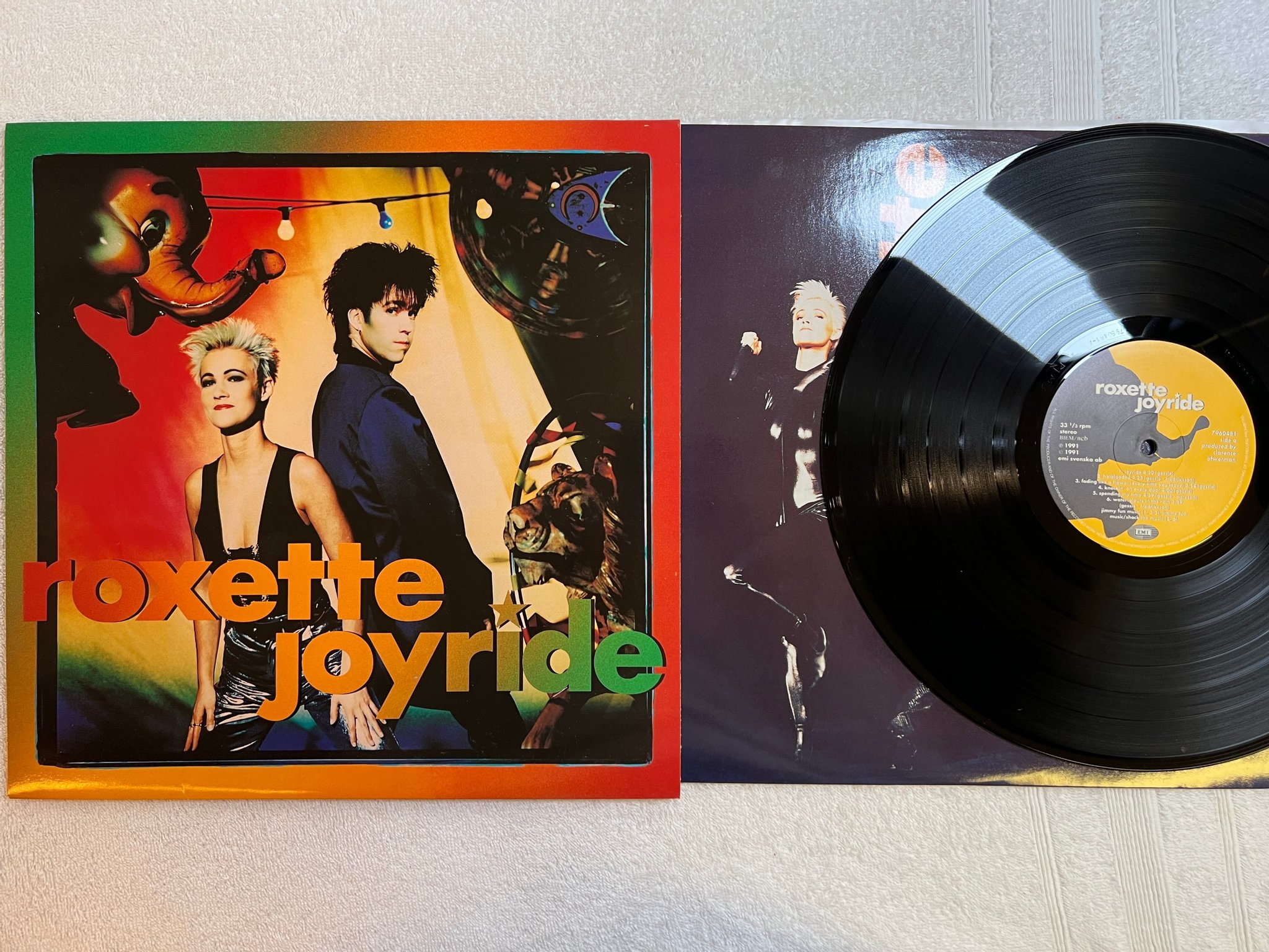 Omslagsbild för skivan ROXETTE joyride LP -91 Swe EMI 7960481