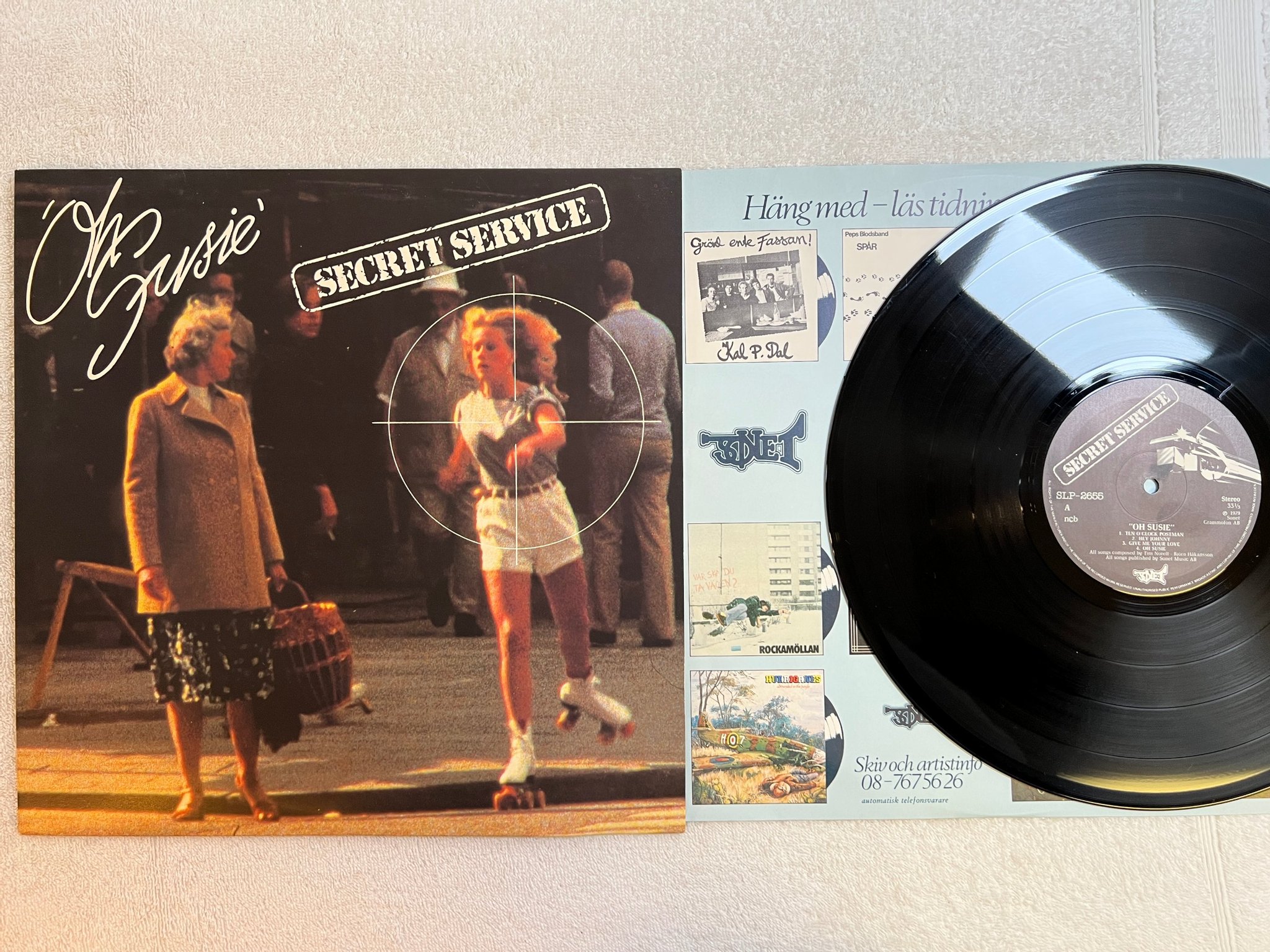 Omslagsbild för skivan SECRET SERVICE oh susie LP -79 Swe SONET SLP-2655