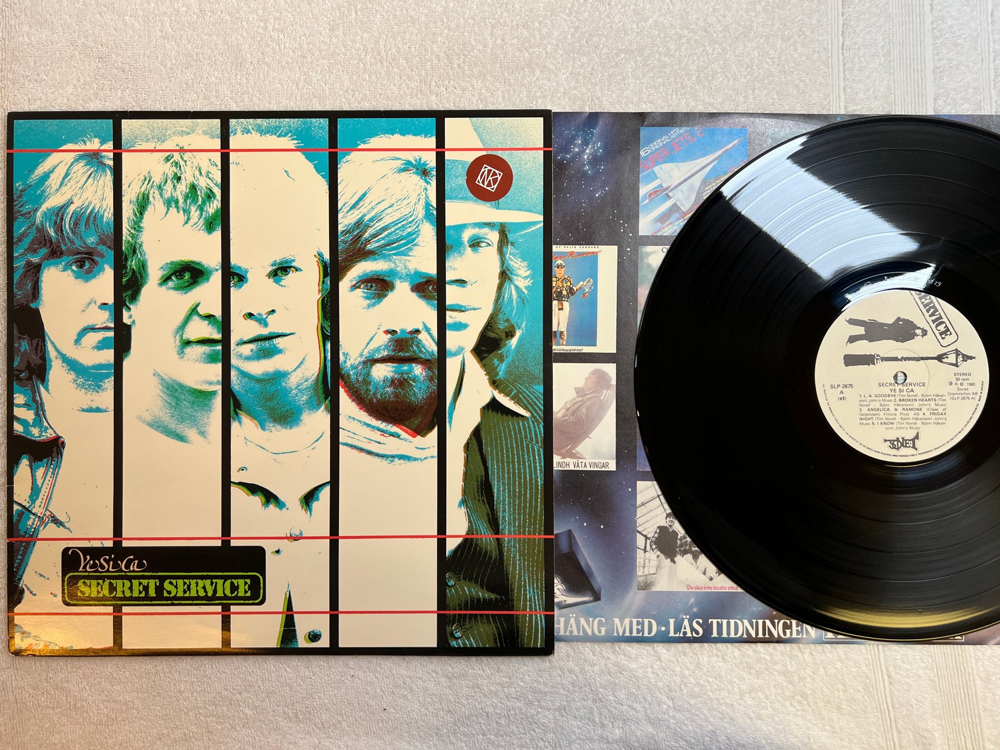 Omslagsbild för skivan SECRET SERVICE ye si ca  LP -80 Swe SONET SLP-2675
