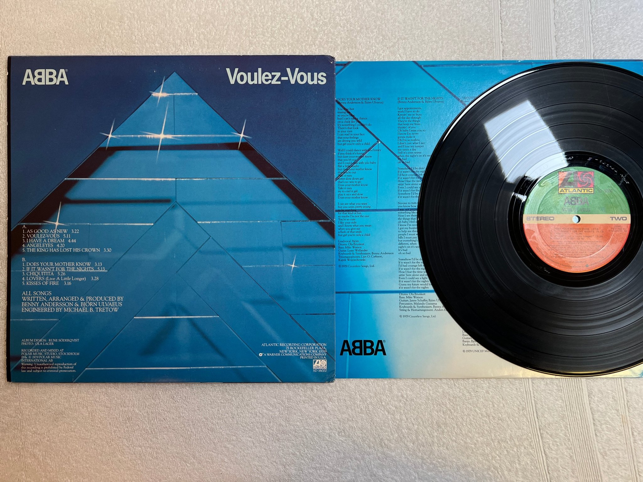 Omslagsbild för skivan ABBA voulez-vous LP -79 US ATLANTIC SD 16000