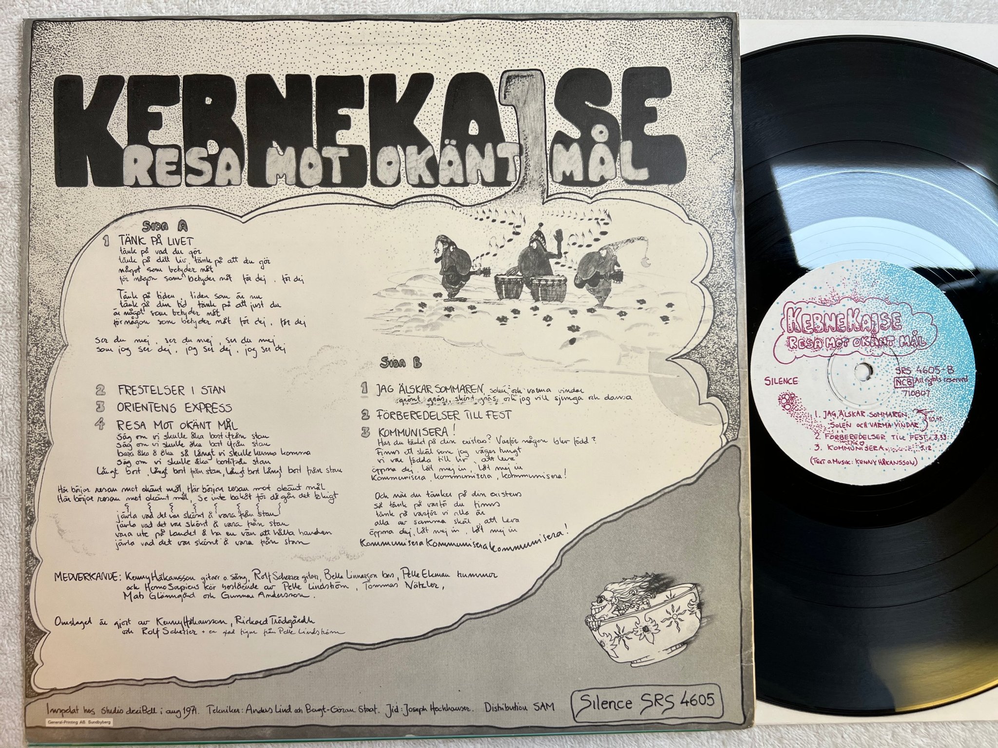Omslagsbild för skivan KEBNEKAJSE resa mot okänt mål LP -71 Swe SILENCE SRS 4605