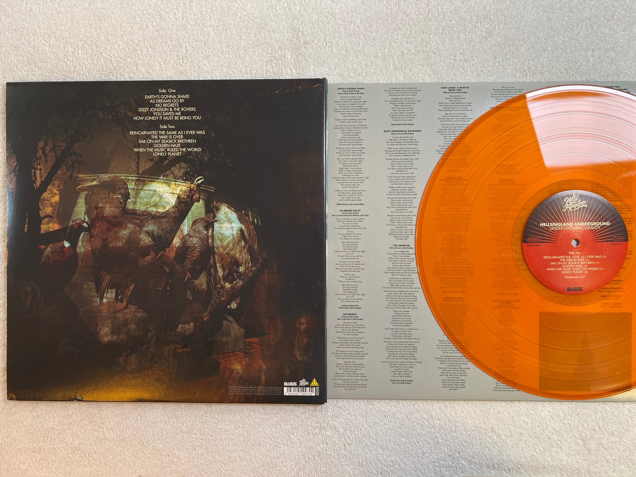 Omslagsbild för skivan HELLSINGLAND UNDERGROUND Understanding Gravity LP 2016 Swe KING070LPOT