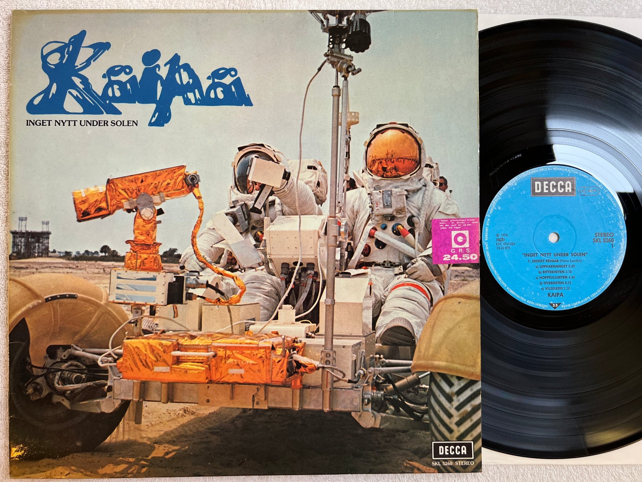 Omslagsbild för skivan KAIPA inget nytt under solen LP -76 ncb DECCA SKL 5260