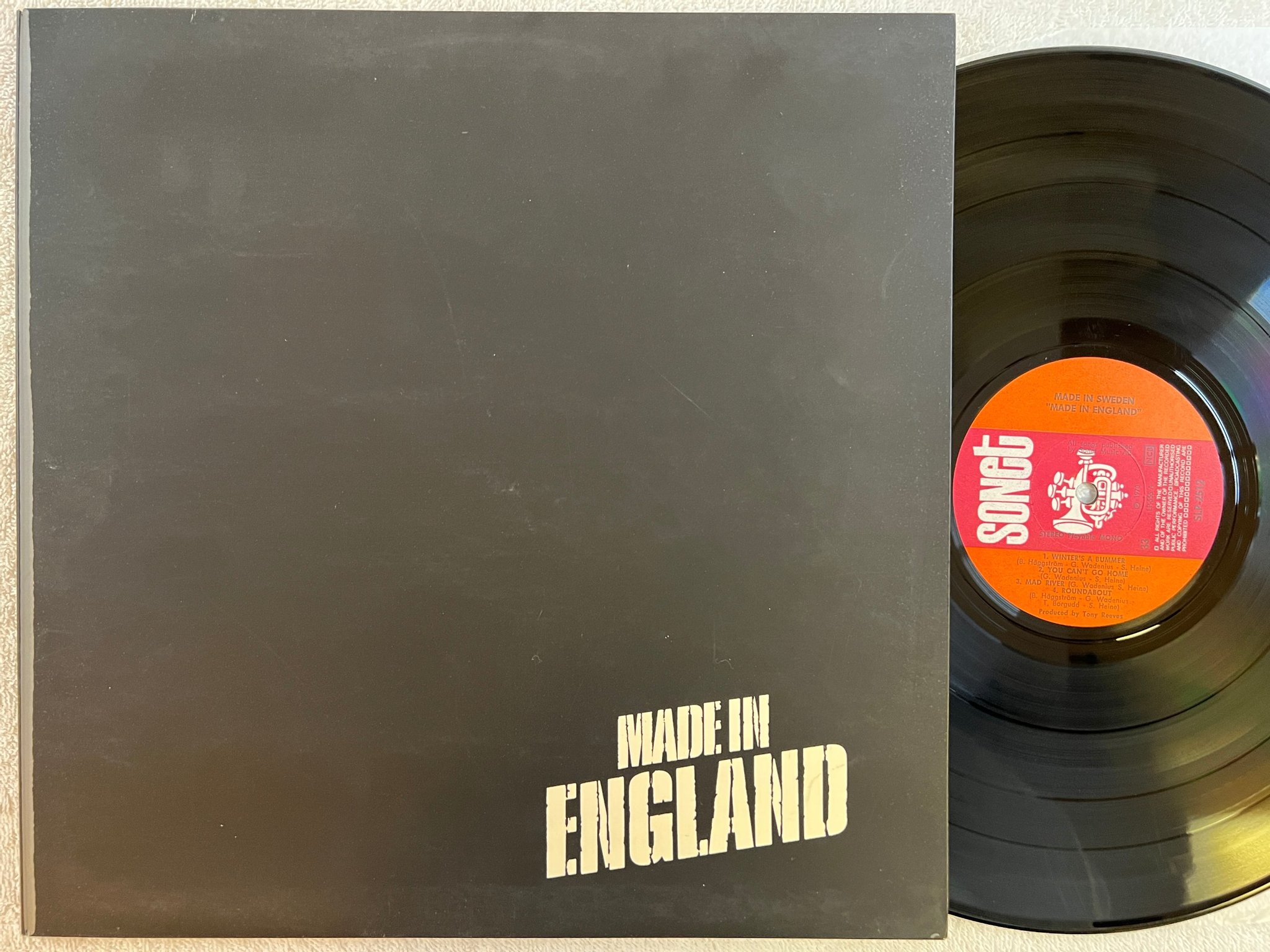 Omslagsbild för skivan MADE IN SWEDEN made in England LP -70 Swe SONET SLP-2512