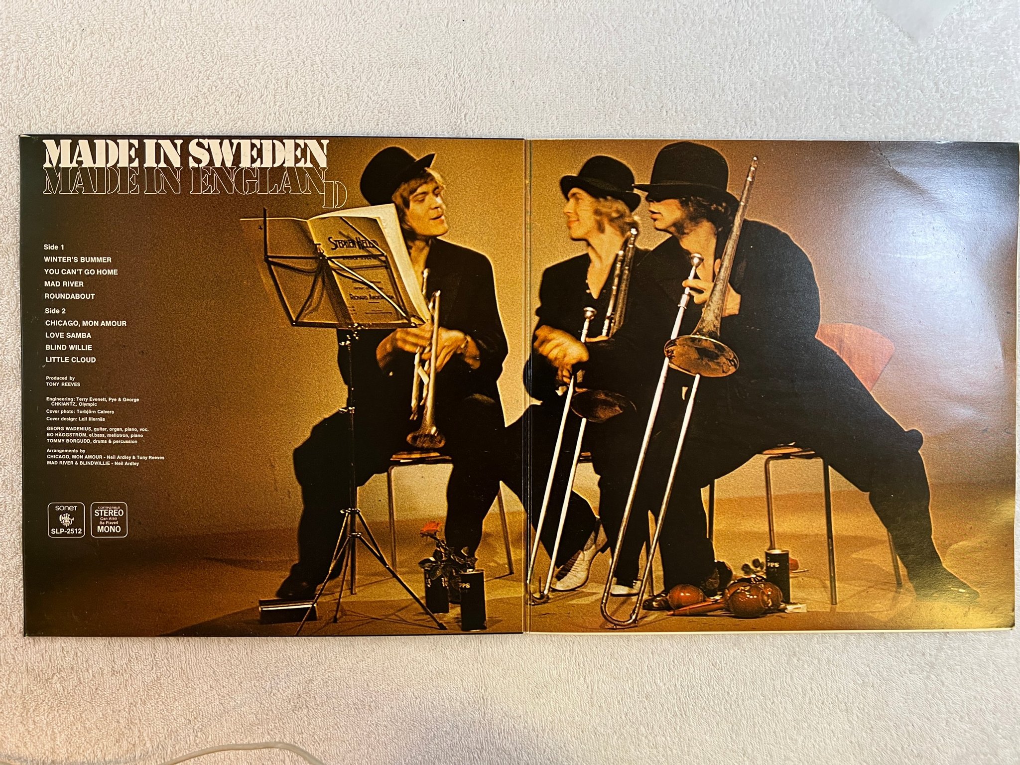 Omslagsbild för skivan MADE IN SWEDEN made in England LP -70 Swe SONET SLP-2512