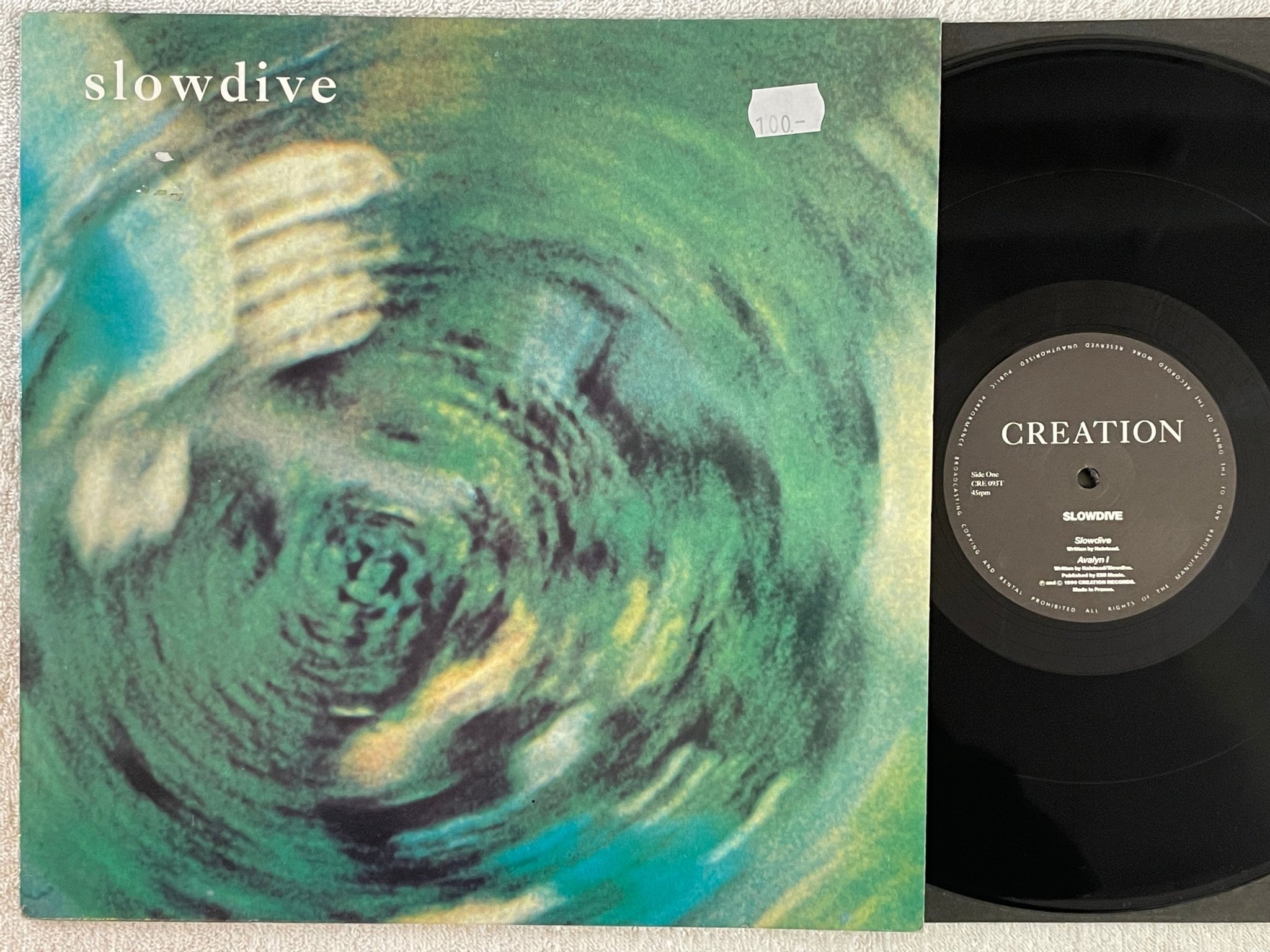 Omslagsbild för skivan SLOWDIVE s/t 12"ep -90 UK CREATION CRE 093T indie rock