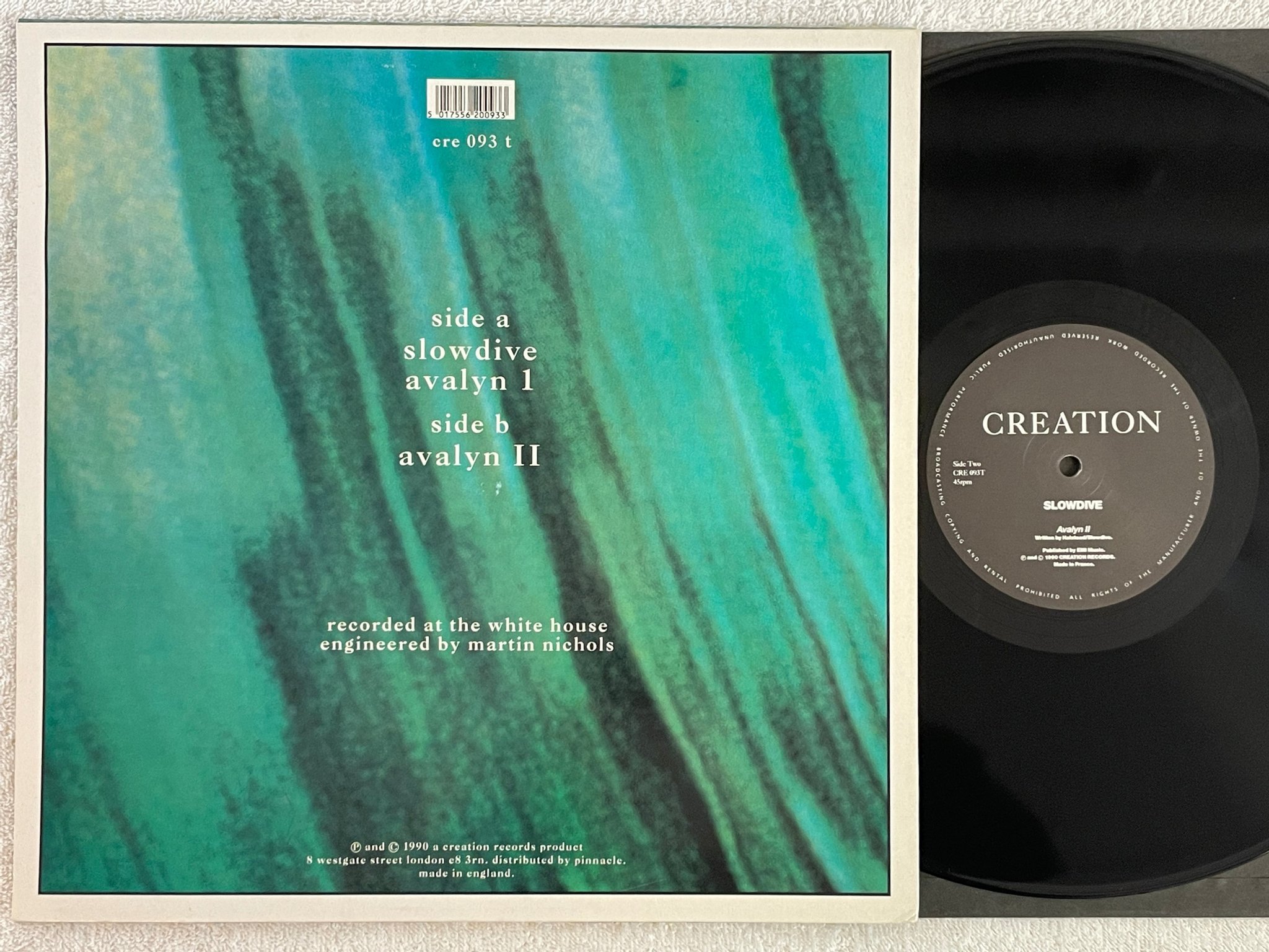 Omslagsbild för skivan SLOWDIVE s/t 12"ep -90 UK CREATION CRE 093T indie rock