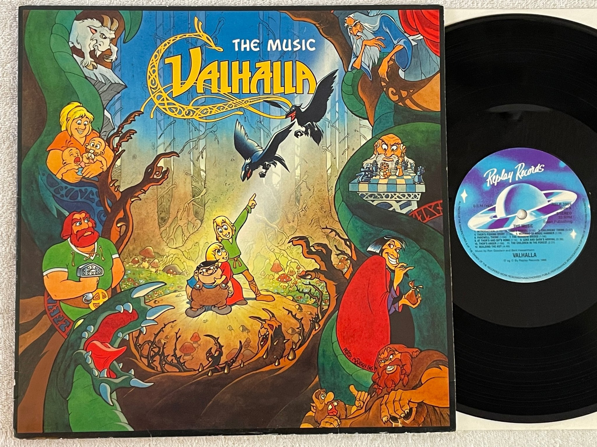 Omslagsbild för skivan RON GOODWIN - Valhalla - the music LP -86 Den REPLAY RELP 3909 ** rare **