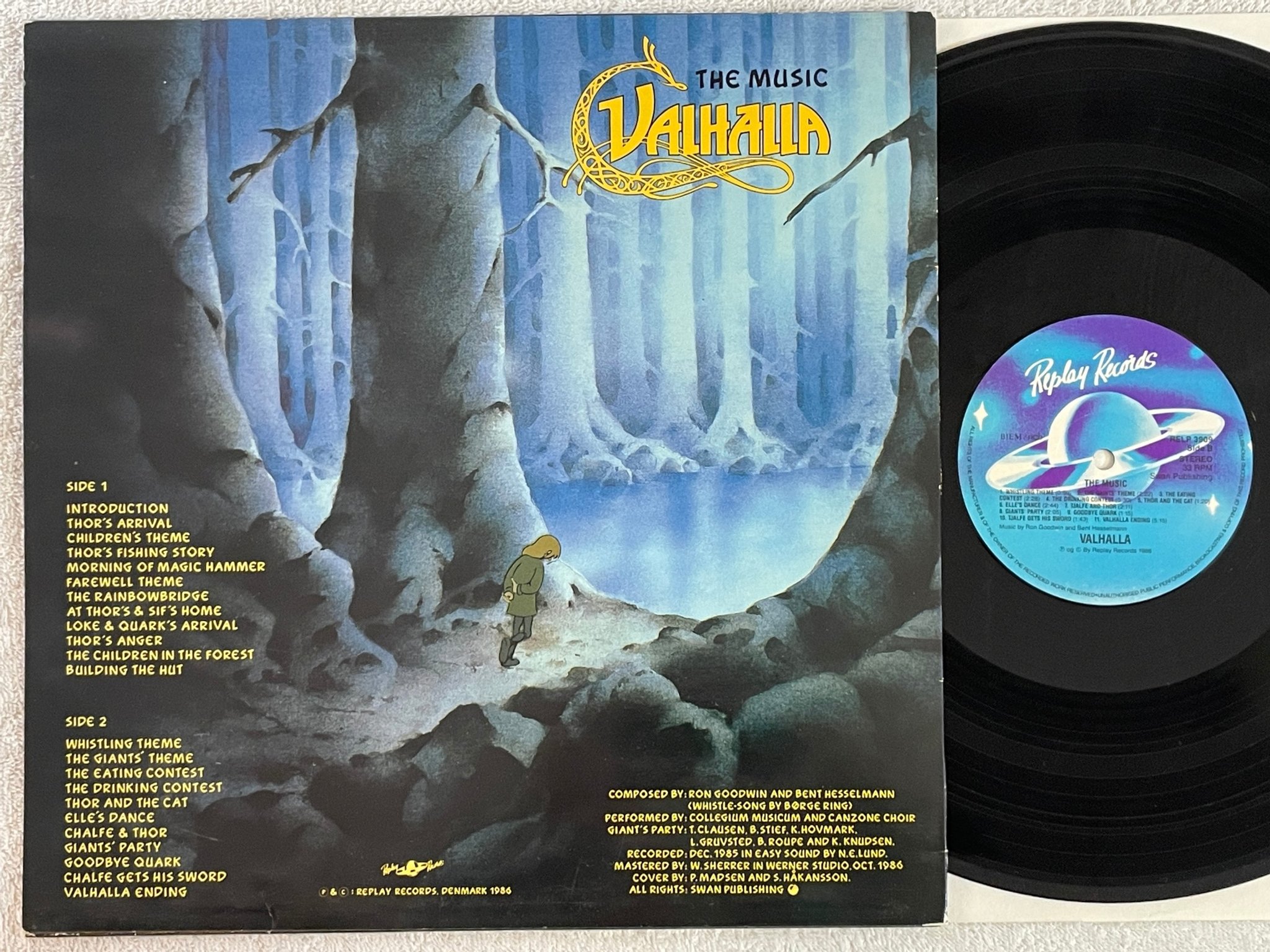 Omslagsbild för skivan RON GOODWIN - Valhalla - the music LP -86 Den REPLAY RELP 3909 ** rare **
