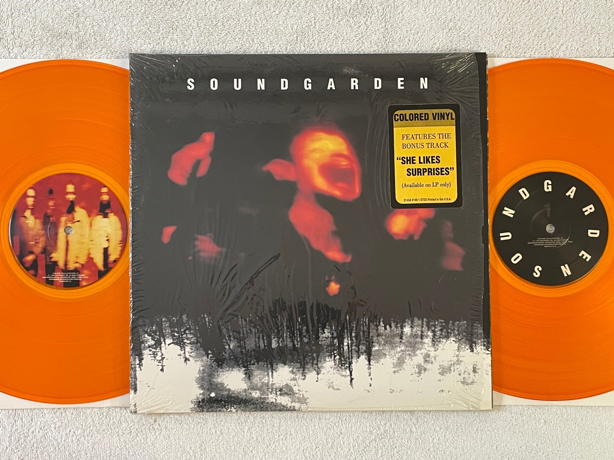 Omslagsbild för skivan SOUNDGARDEN Superunknown 2xLP -94 US A&M 3145401981 LTD orange vinyl ** rare **