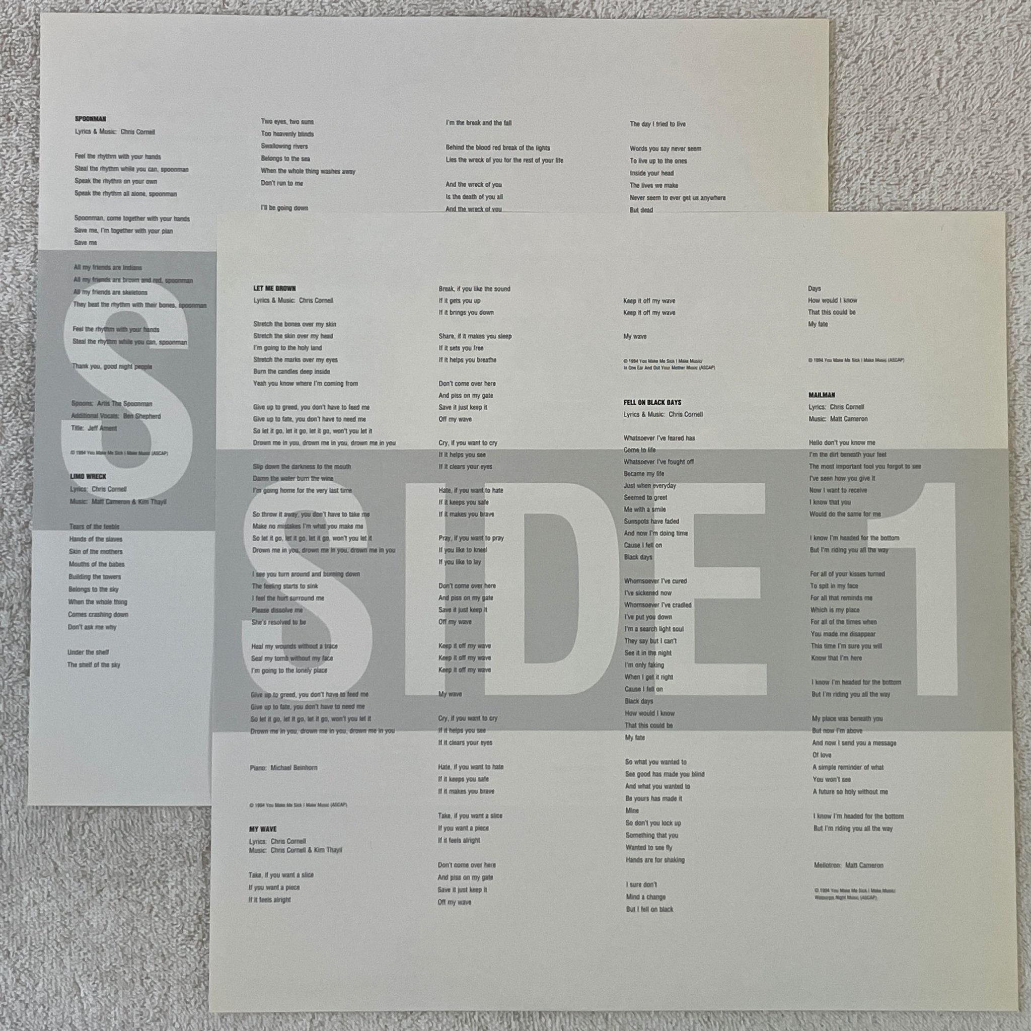 Omslagsbild för skivan SOUNDGARDEN Superunknown 2xLP -94 US A&M 3145401981 LTD orange vinyl ** rare **