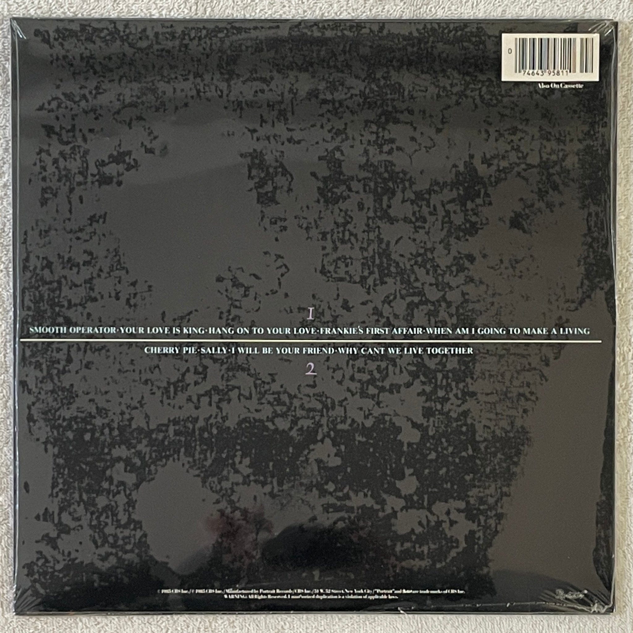 Omslagsbild för skivan SADE Diamond Life LP -84 US PORTRAIT FR 39581 *** STILL SEALED ***?