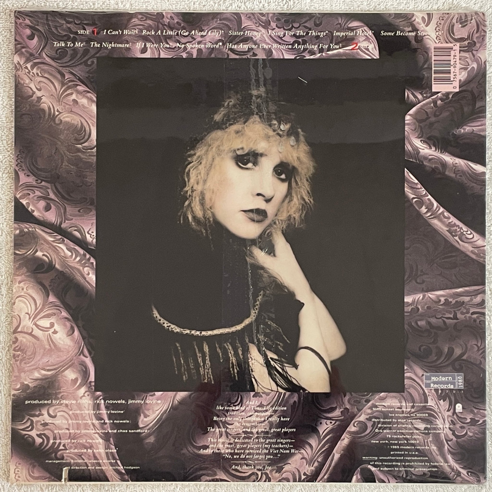 Omslagsbild för skivan STEVIE NICKS Rock A Little LP -85 US MODERN 90479-1 Still sealed " HYPE STICKER 