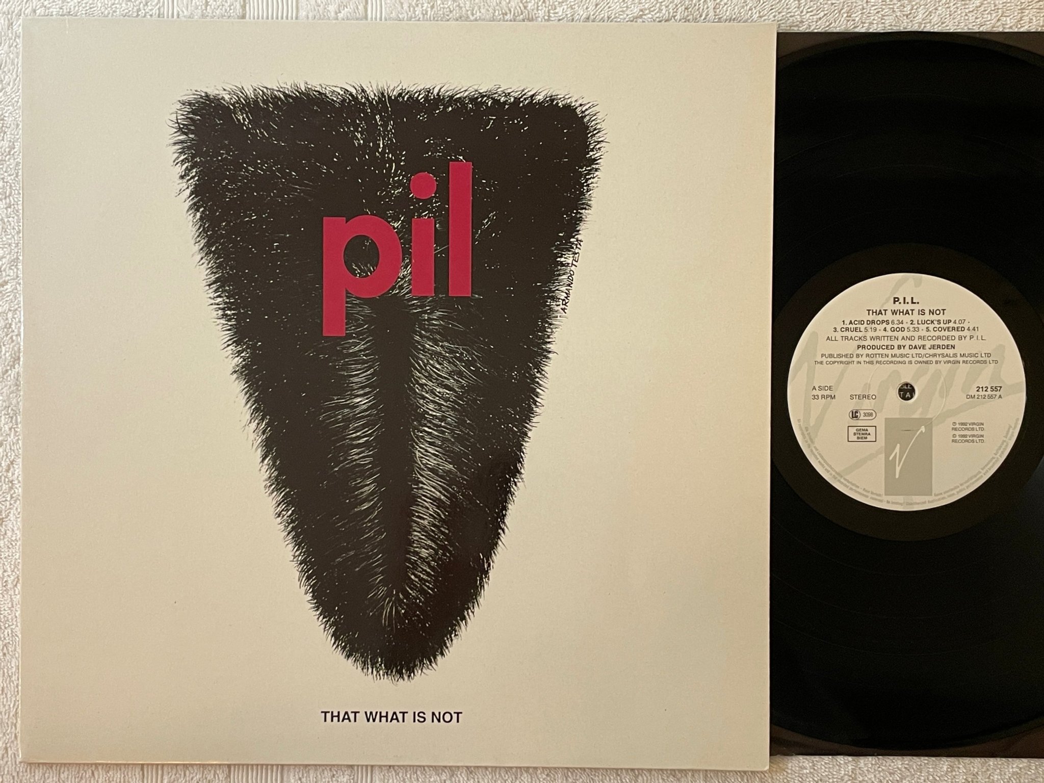 Omslagsbild för skivan P.I.L. That What Is Not LP -92 Eu VIRGIN 212557 alternative rock