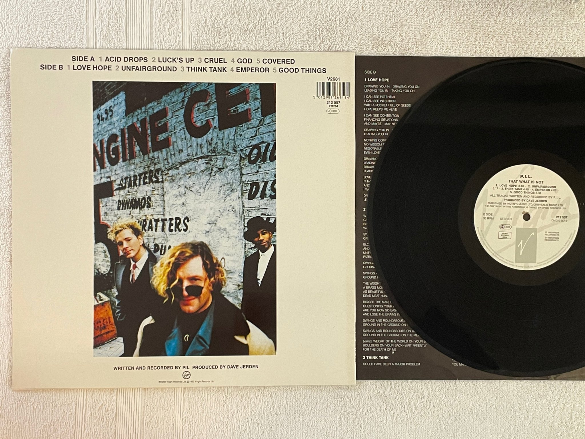 Omslagsbild för skivan P.I.L. That What Is Not LP -92 Eu VIRGIN 212557 alternative rock