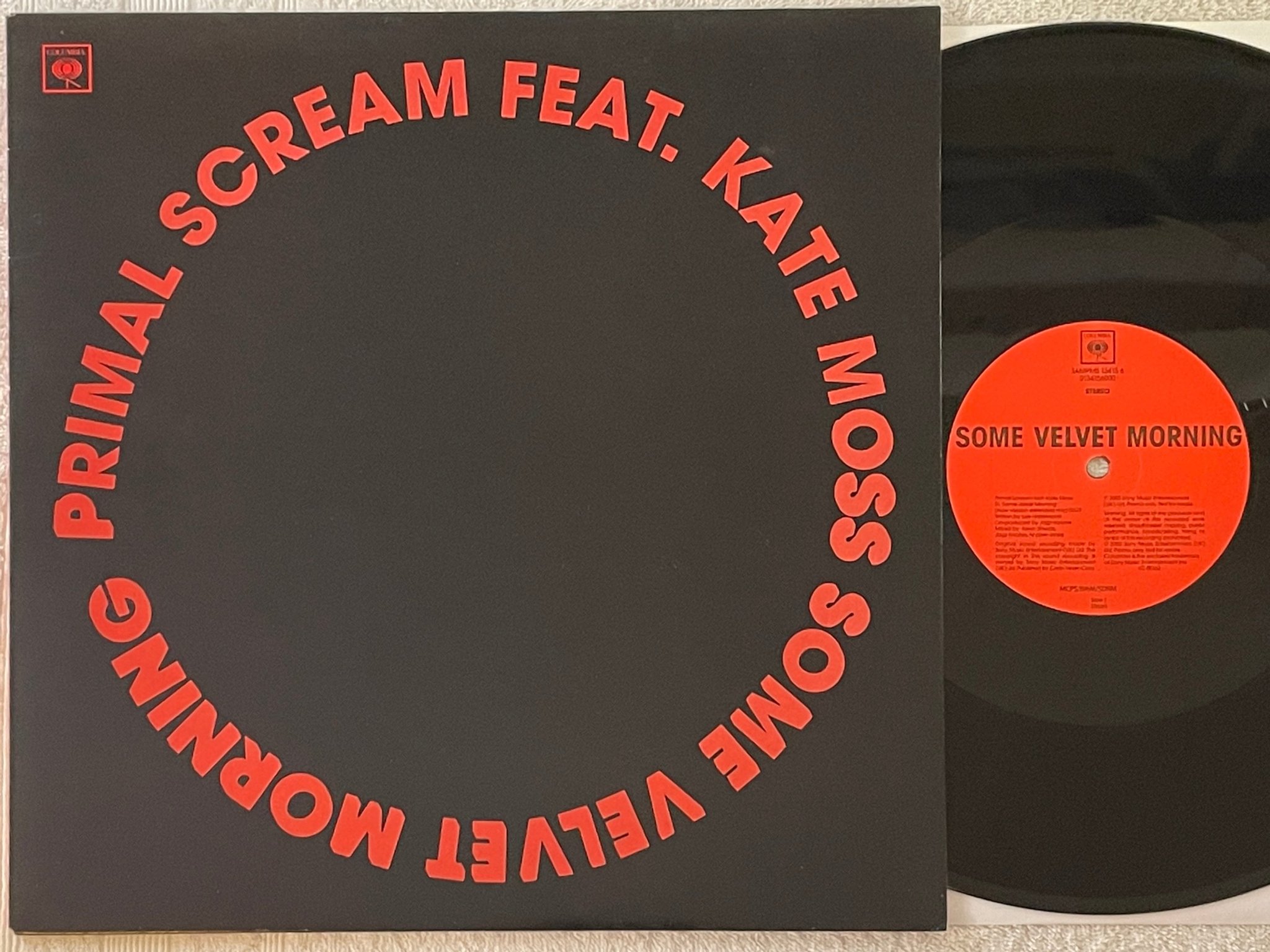 Omslagsbild för skivan PRIMAL SCREAM feat KATE MOSS some velvet morning 12" 2003 UK promo 