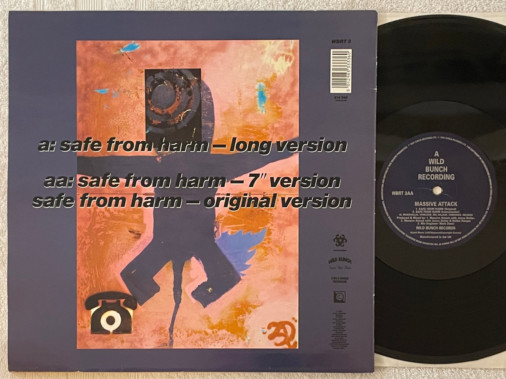 Omslagsbild för skivan MASSIVE ATTACK safe from harm 12" WILD BUNCH WBRT 3