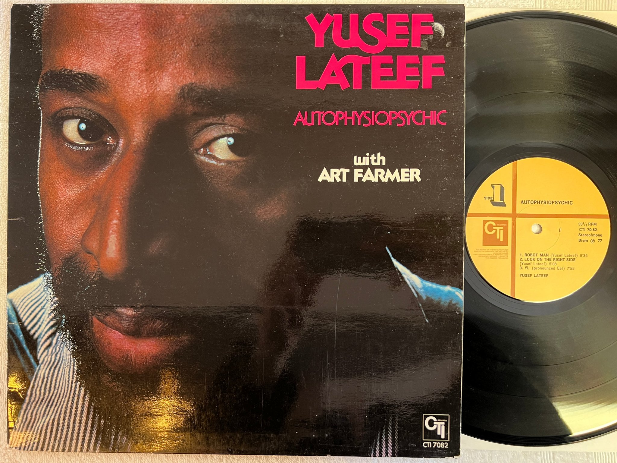 Omslagsbild för skivan YUSUF LATEEF Autophysiopsychic LP -77 EU CTI 7082 