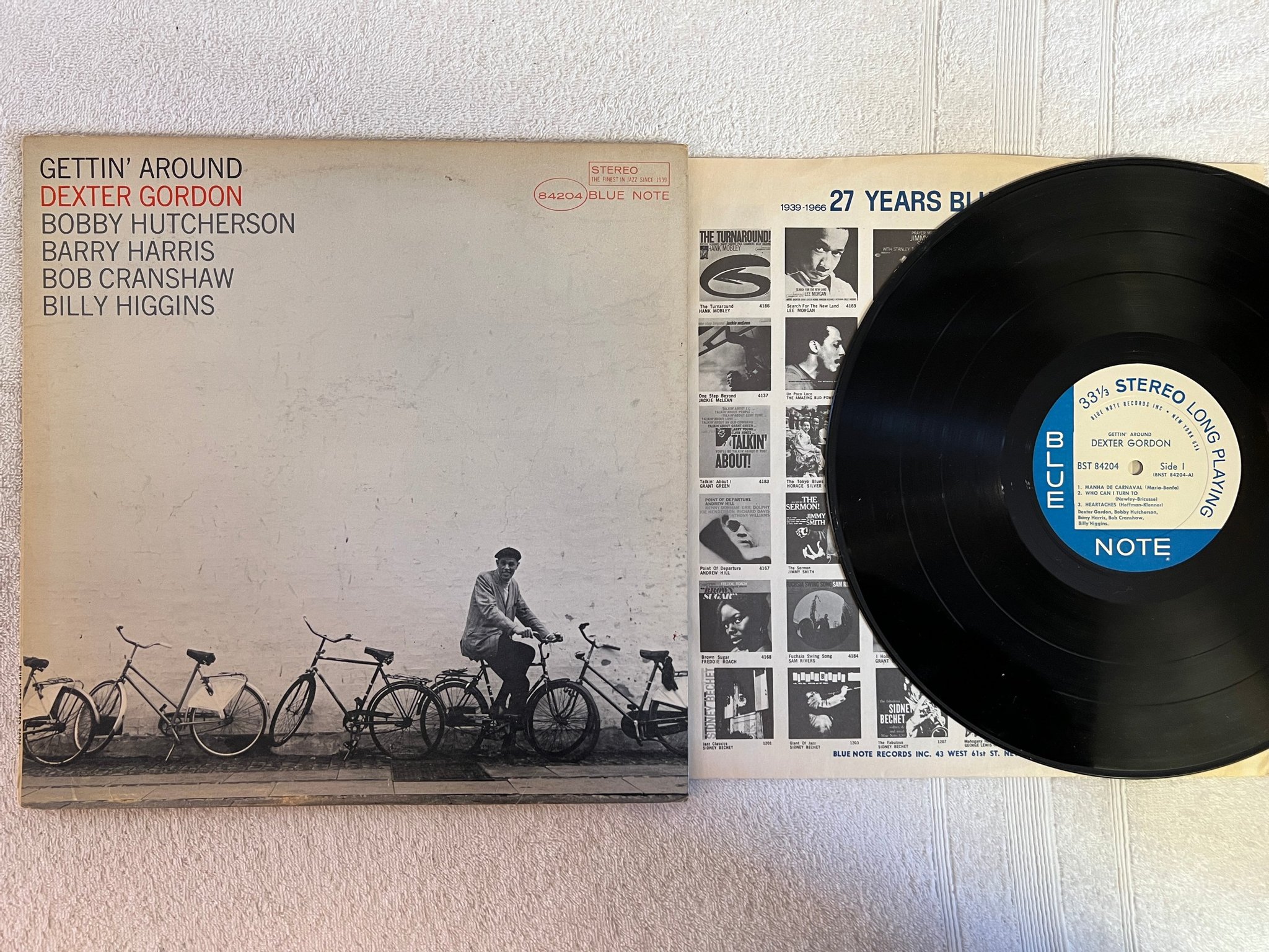 Omslagsbild för skivan DEXTER GORDON gettin' around LP -66 US BLUE NOTE BST 84204 original