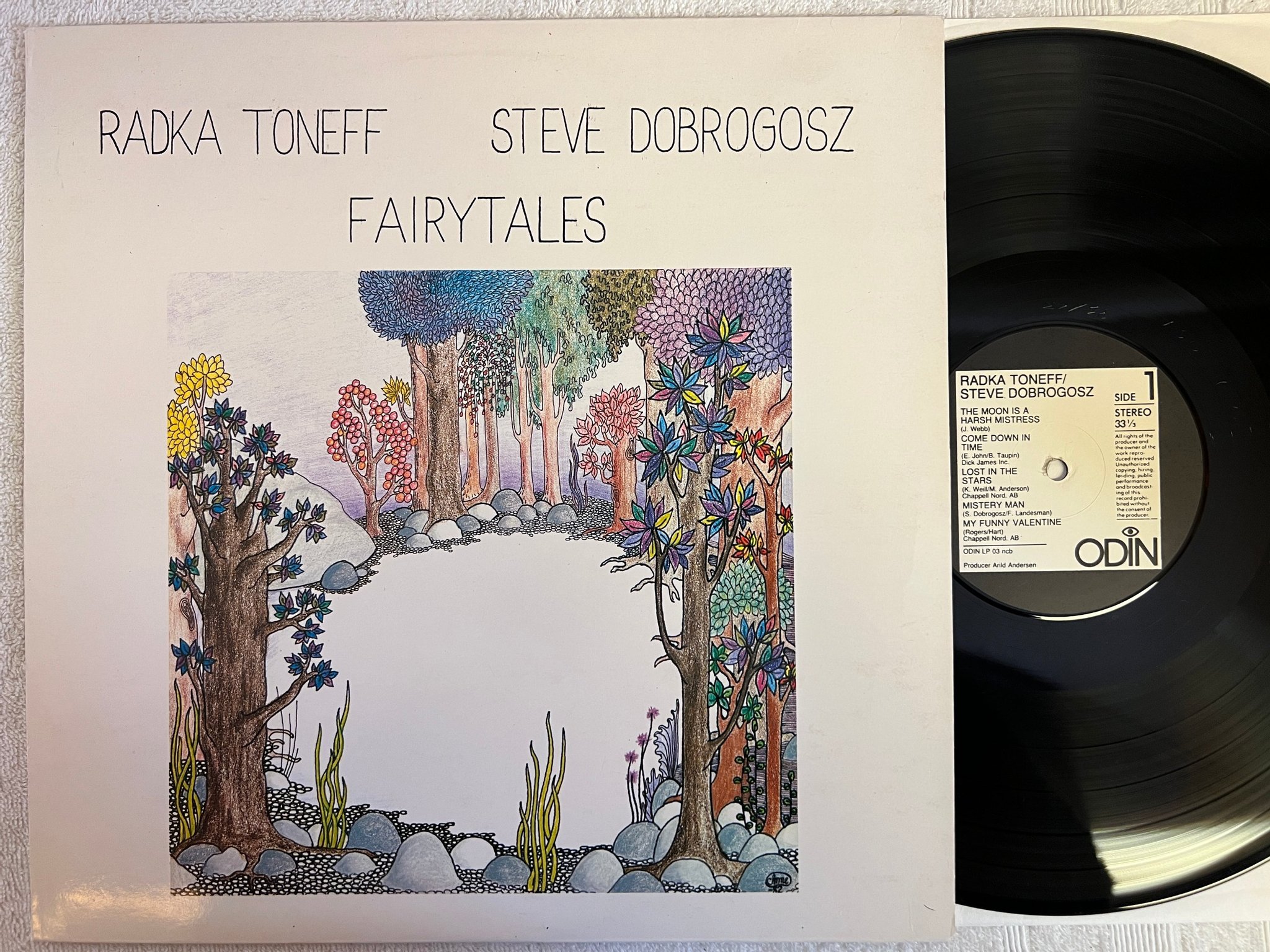 Omslagsbild för skivan RADKA TONEFF / STEVE DOBROGOSZ fairytales LP -82 Norway ODIN LP 03 audiophile 