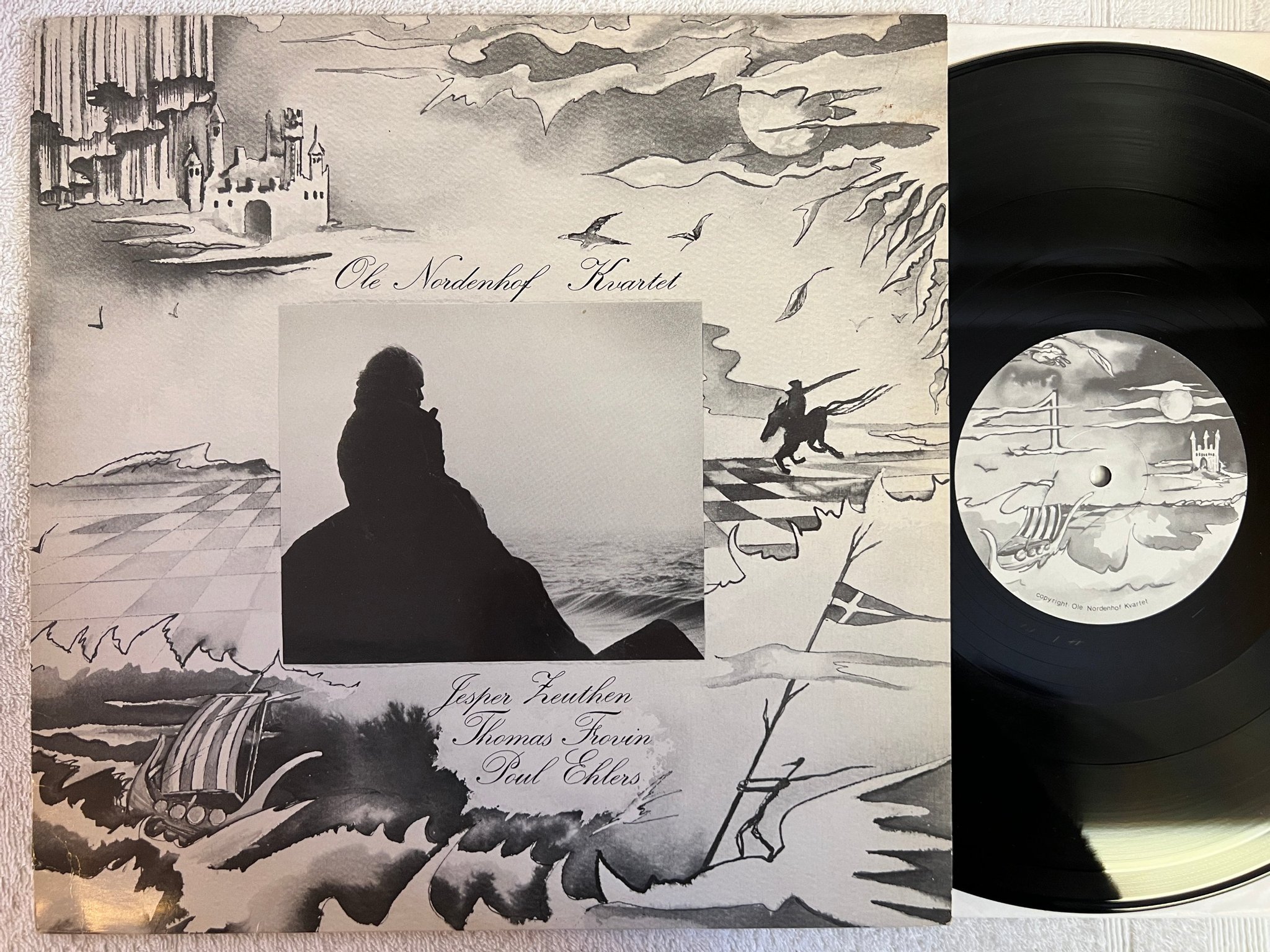 Omslagsbild för skivan OLE NORDENHOF KVARTET fohr edron LP -84 Den FOHN EDRON OL-1 jazz