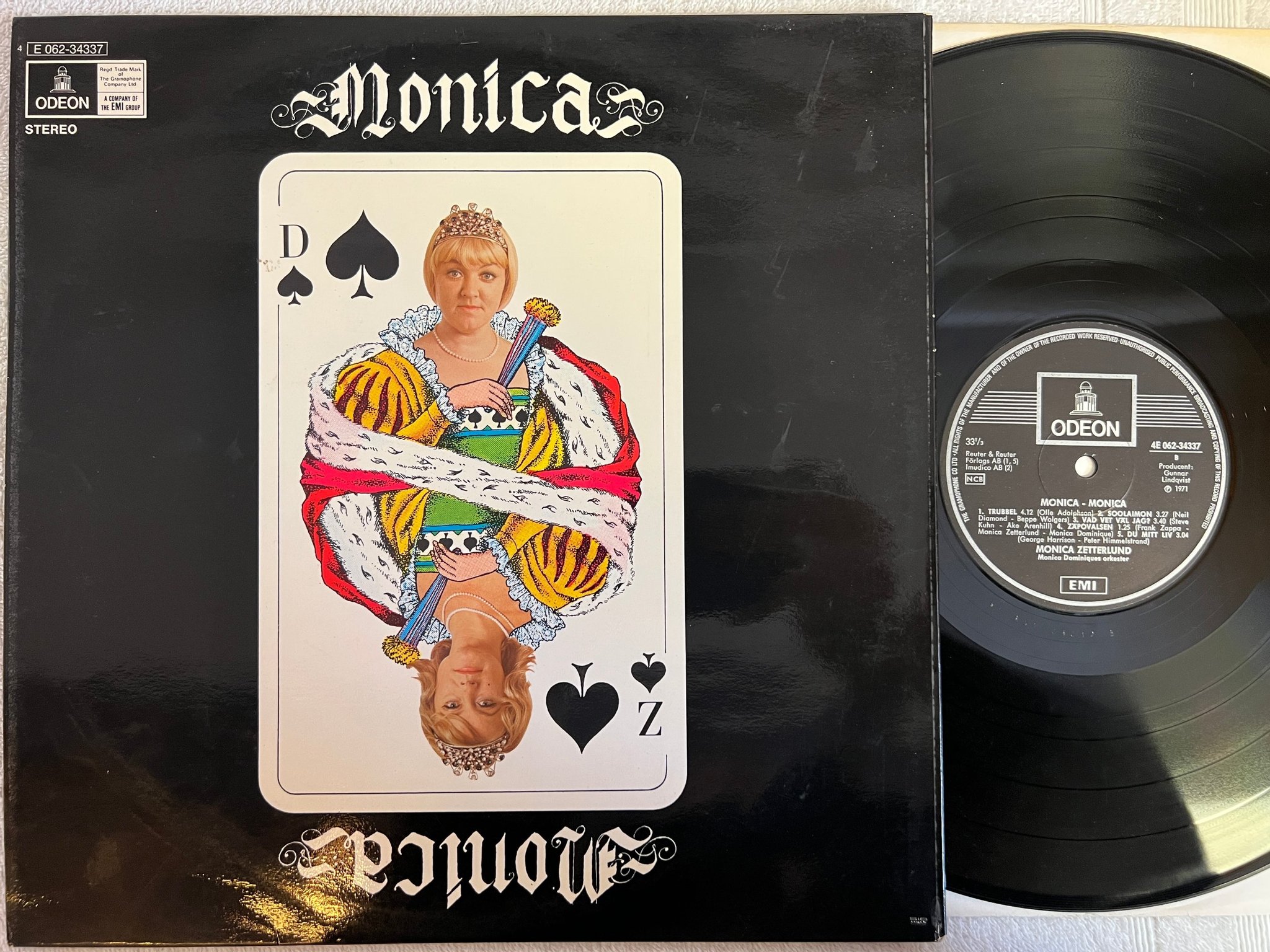 Omslagsbild för skivan MONICA ZETTERLUND Monica Monica LP -71 Swe ODEPN 4E 062-34337