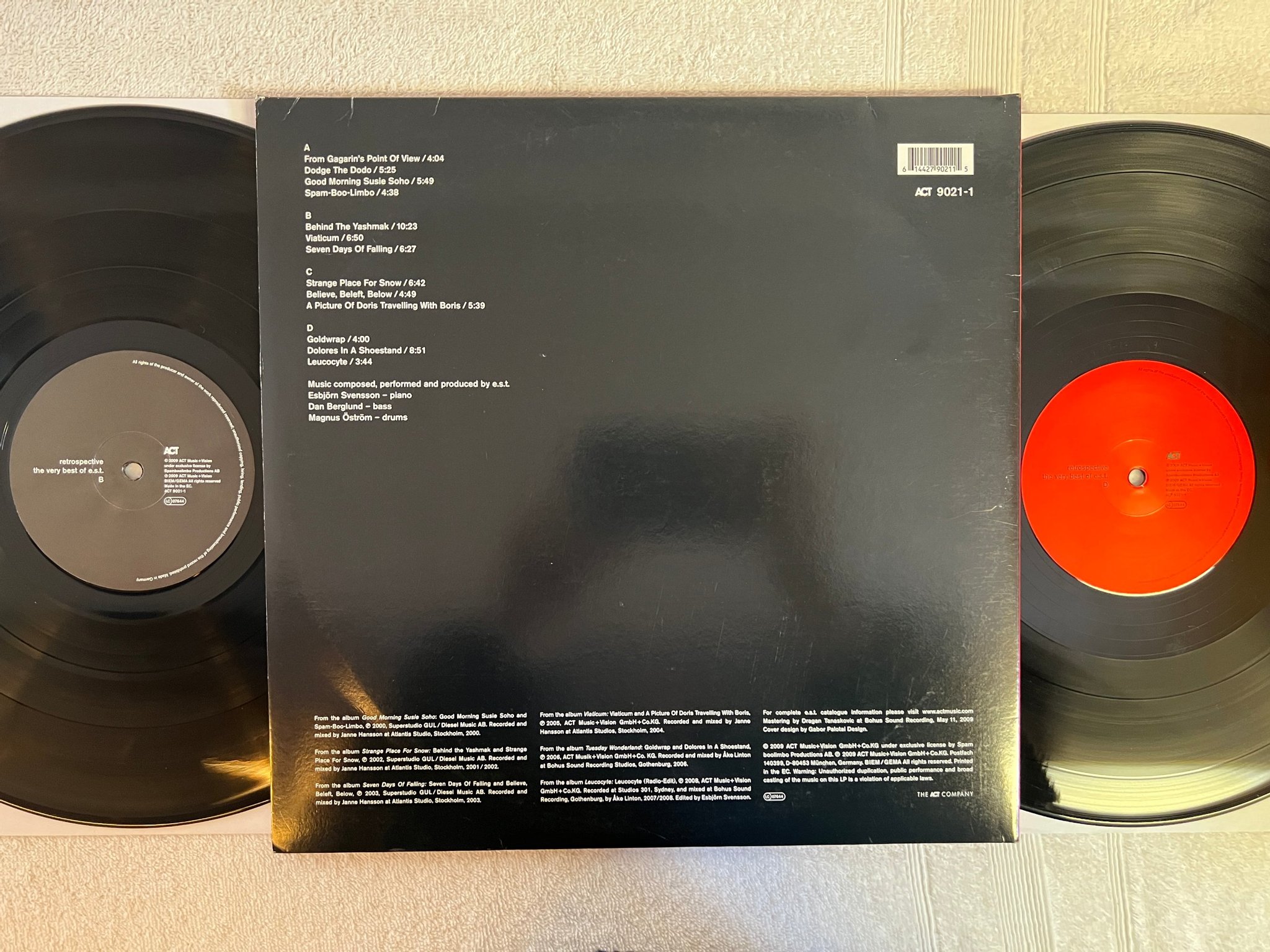 Omslagsbild för skivan ESBJÖRN SVENSSON TRIO Retrospective 2xLP 2009 Ger ACT 9021-1 