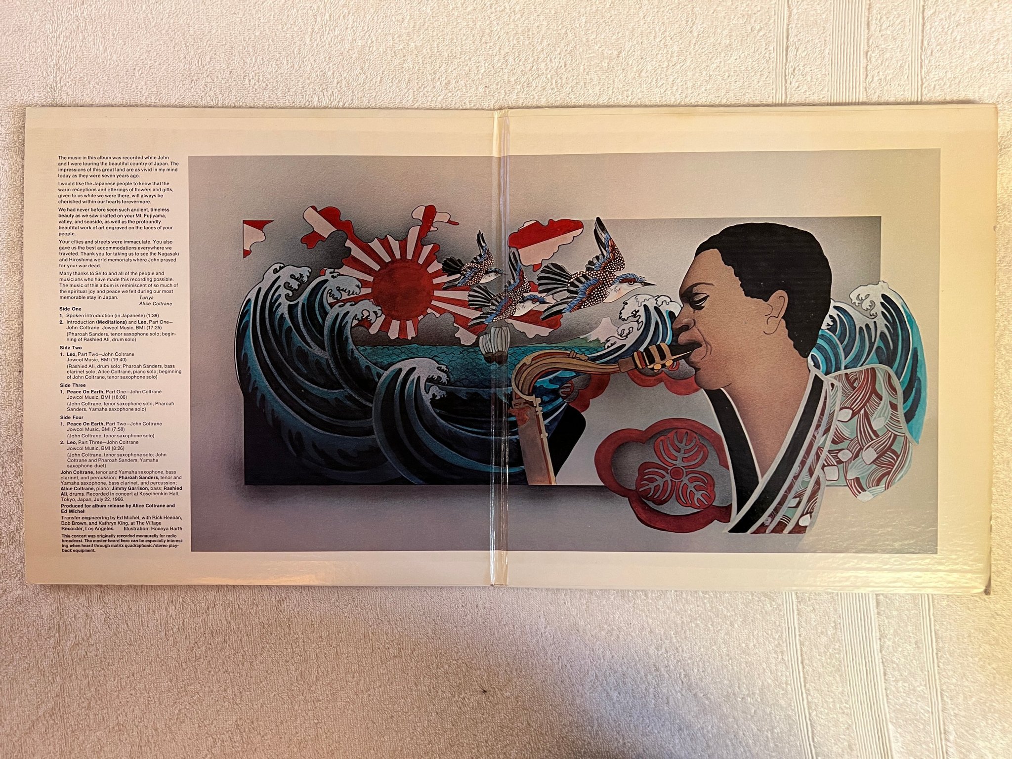 Omslagsbild för skivan JOHN COLTRANE concert in Japan 2xLP -73 US ABC / IMPULSE AS 9246  synthesized qu