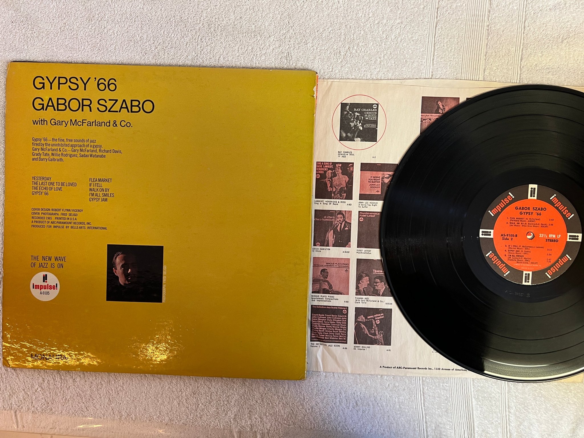 Omslagsbild för skivan GABOR SZABO gypsy '66 LP -66 US IMPULSE A-9105 MONO