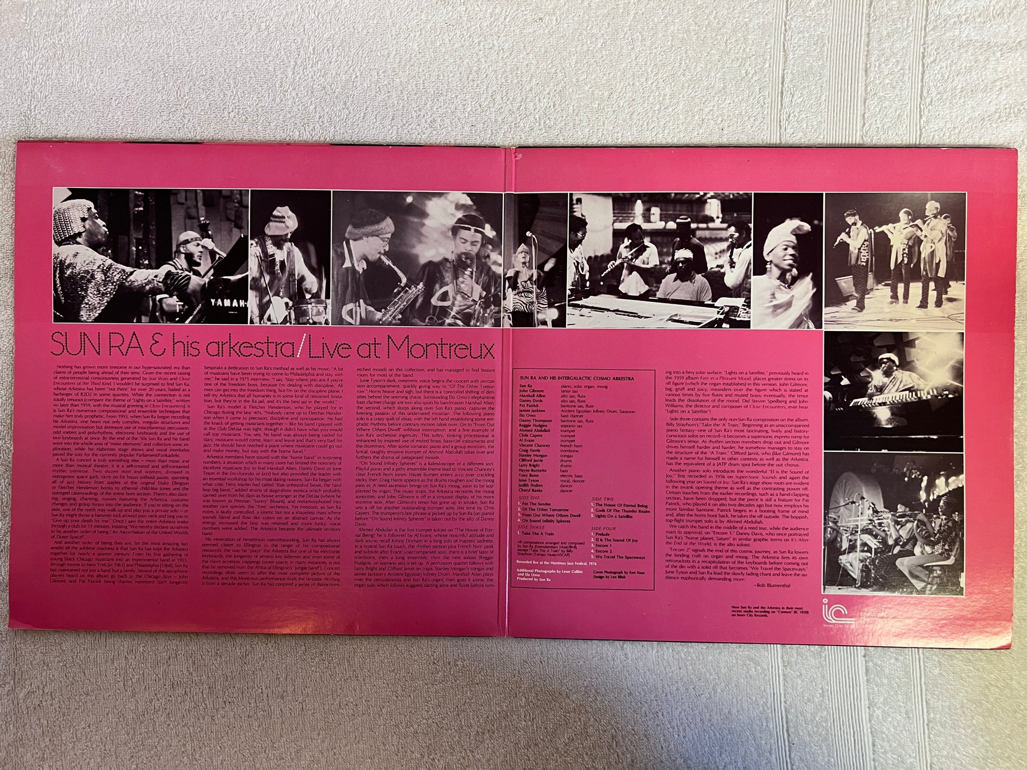 Omslagsbild för skivan SUN RA & His Arkestra Live At Montreux 2xLP -78 US INNER CITY 1039  