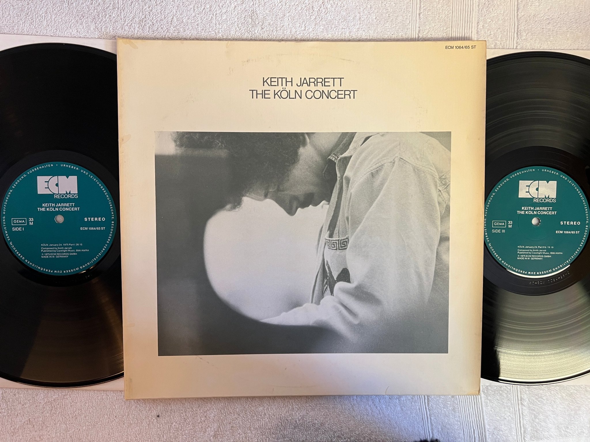 Omslagsbild för skivan KEITH JARRETT the Köln Concert 2xLP Ger ECM 1064/65 ST 