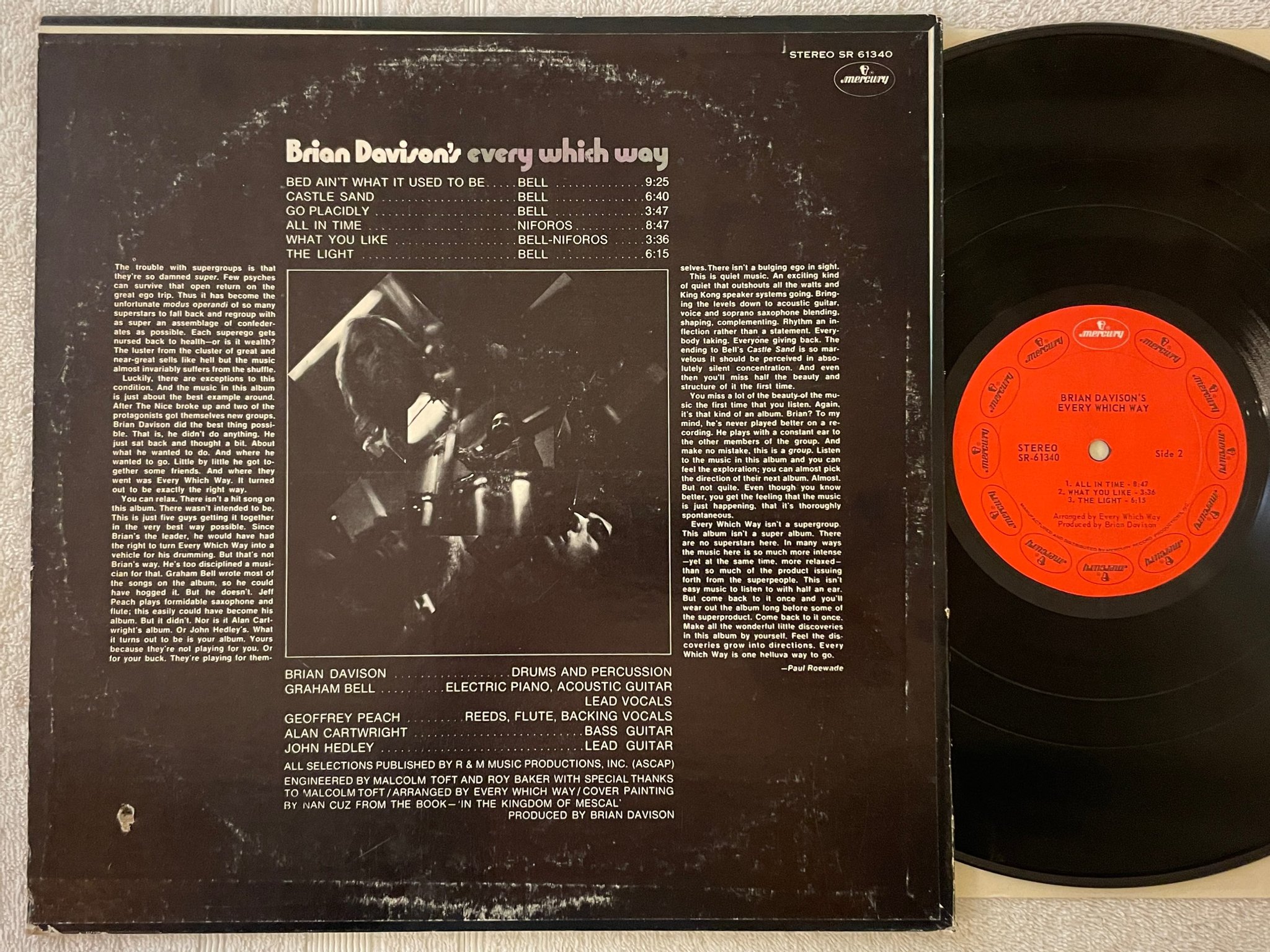 Omslagsbild för skivan BRIAN DAVISON'S every which way LP -70 UK CHARISMA CAS 1021 prog