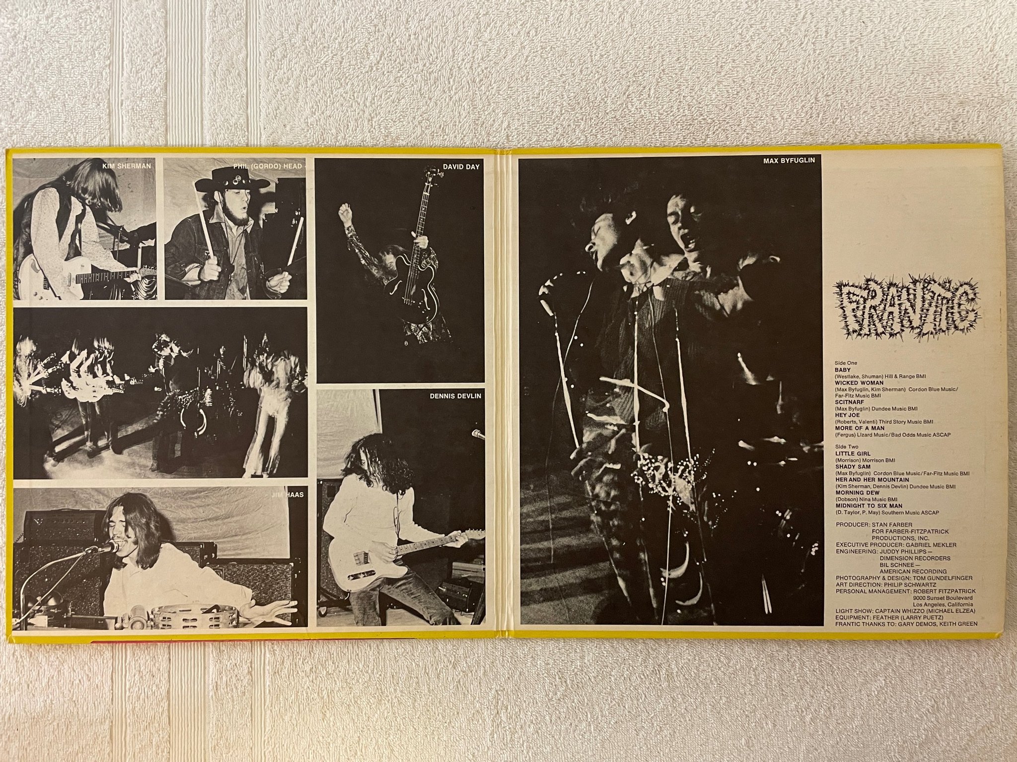 Omslagsbild för skivan FRANTIC conception LP -70 US LIZARD A 20103 hard rock / psych