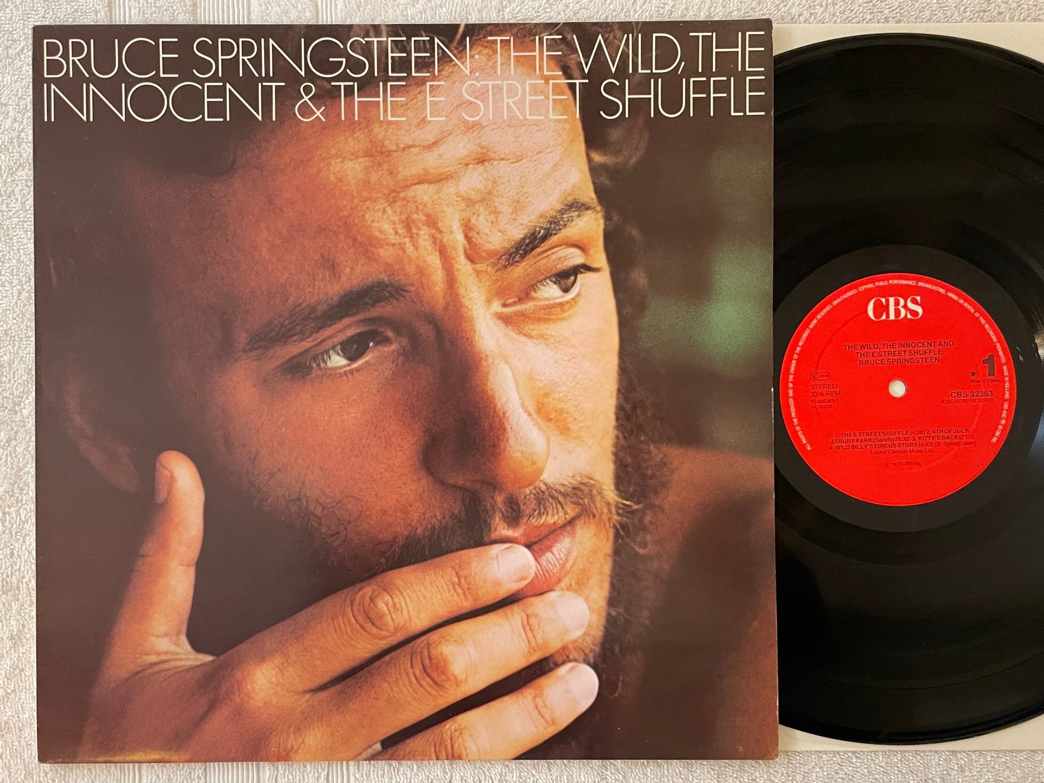Omslagsbild för skivan BRUCE SPRINGSTEEN the wild the innocent LP Hol CBS 32363 