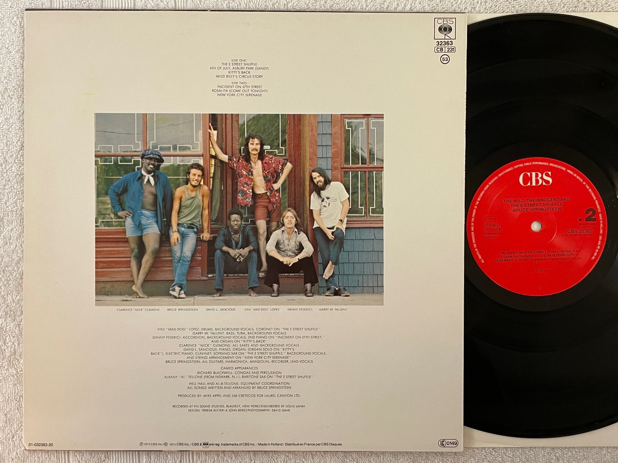 Omslagsbild för skivan BRUCE SPRINGSTEEN the wild the innocent LP Hol CBS 32363 