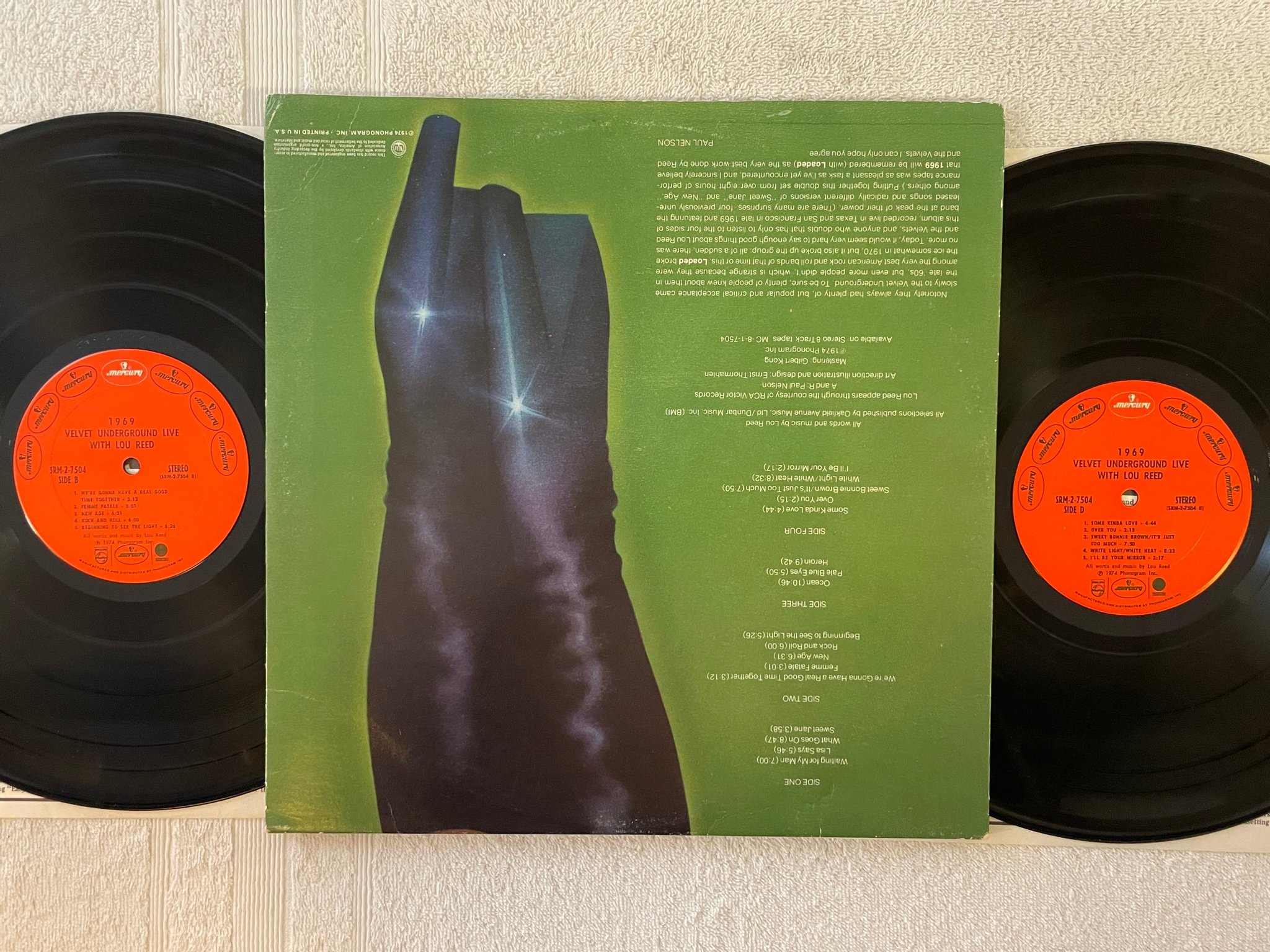 Omslagsbild för skivan VELVET UNDERGROUND live 2xLP -74 US MERCURY ARM-2-7504