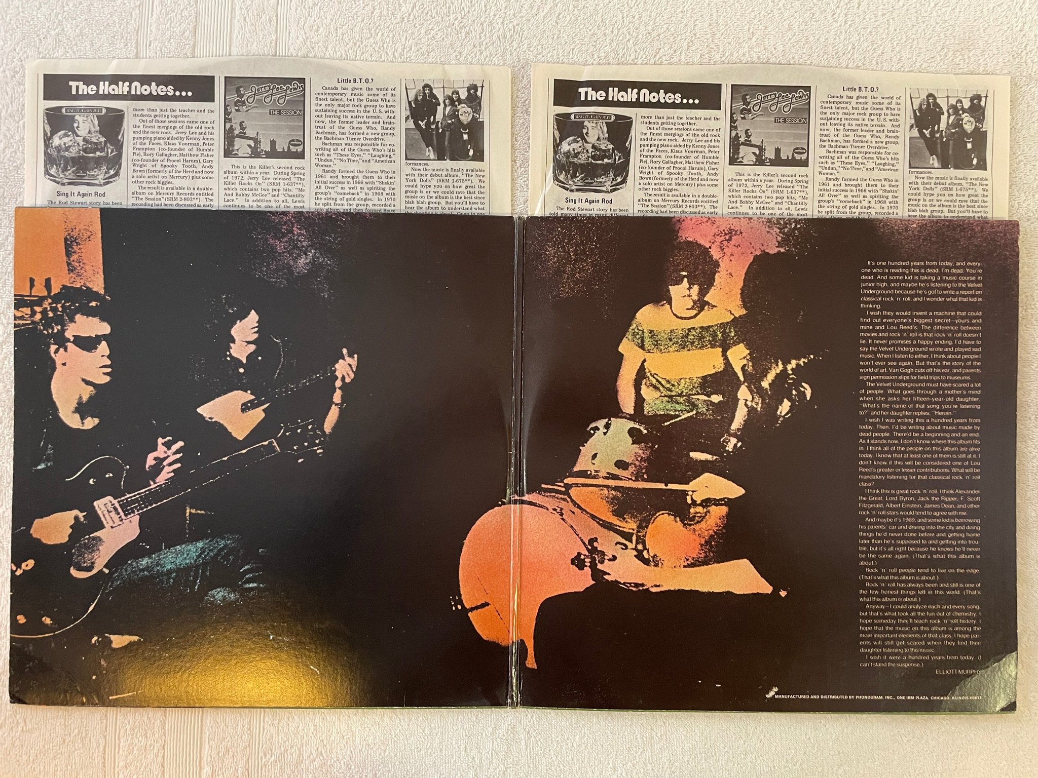 Omslagsbild för skivan VELVET UNDERGROUND live 2xLP -74 US MERCURY ARM-2-7504