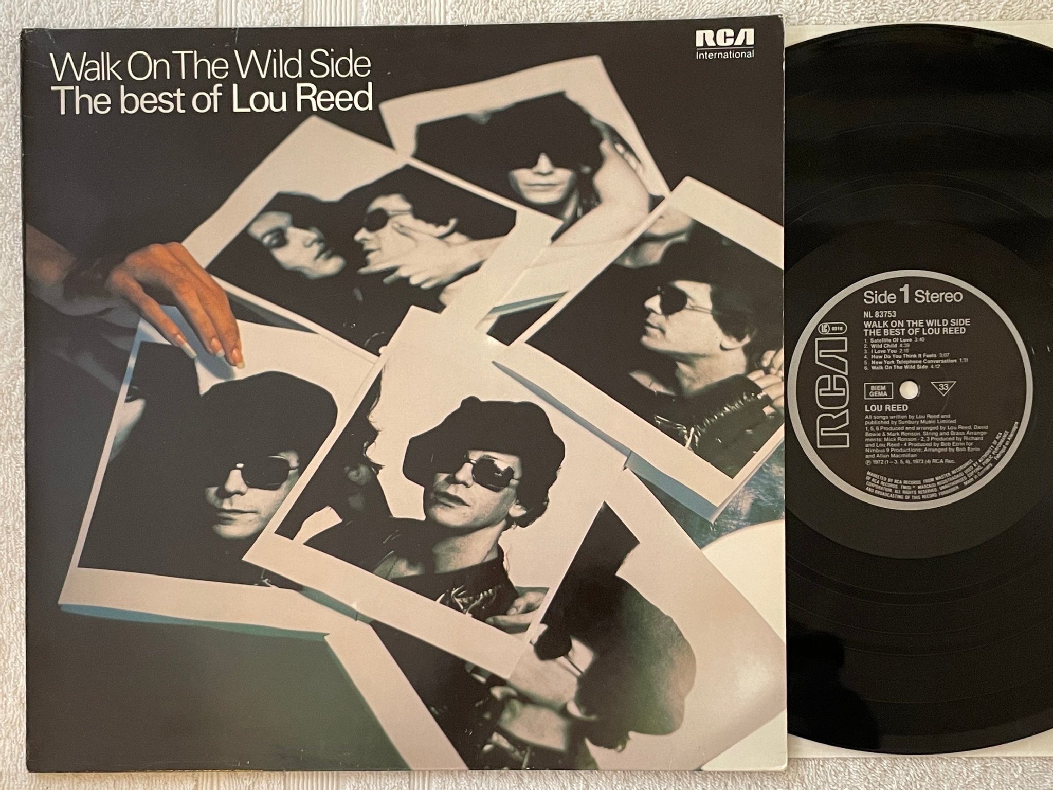 Omslagsbild för skivan LOU REED the best  of Lou Reed LP Ger RCA NL 83753