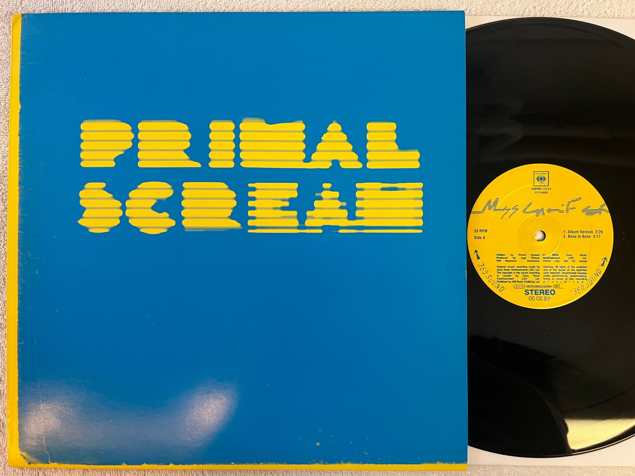 Omslagsbild för skivan PRIMAL SCREAM miss lucifer 12" 2002 UK COLUMBIA SAMPMS 115146 PROMO