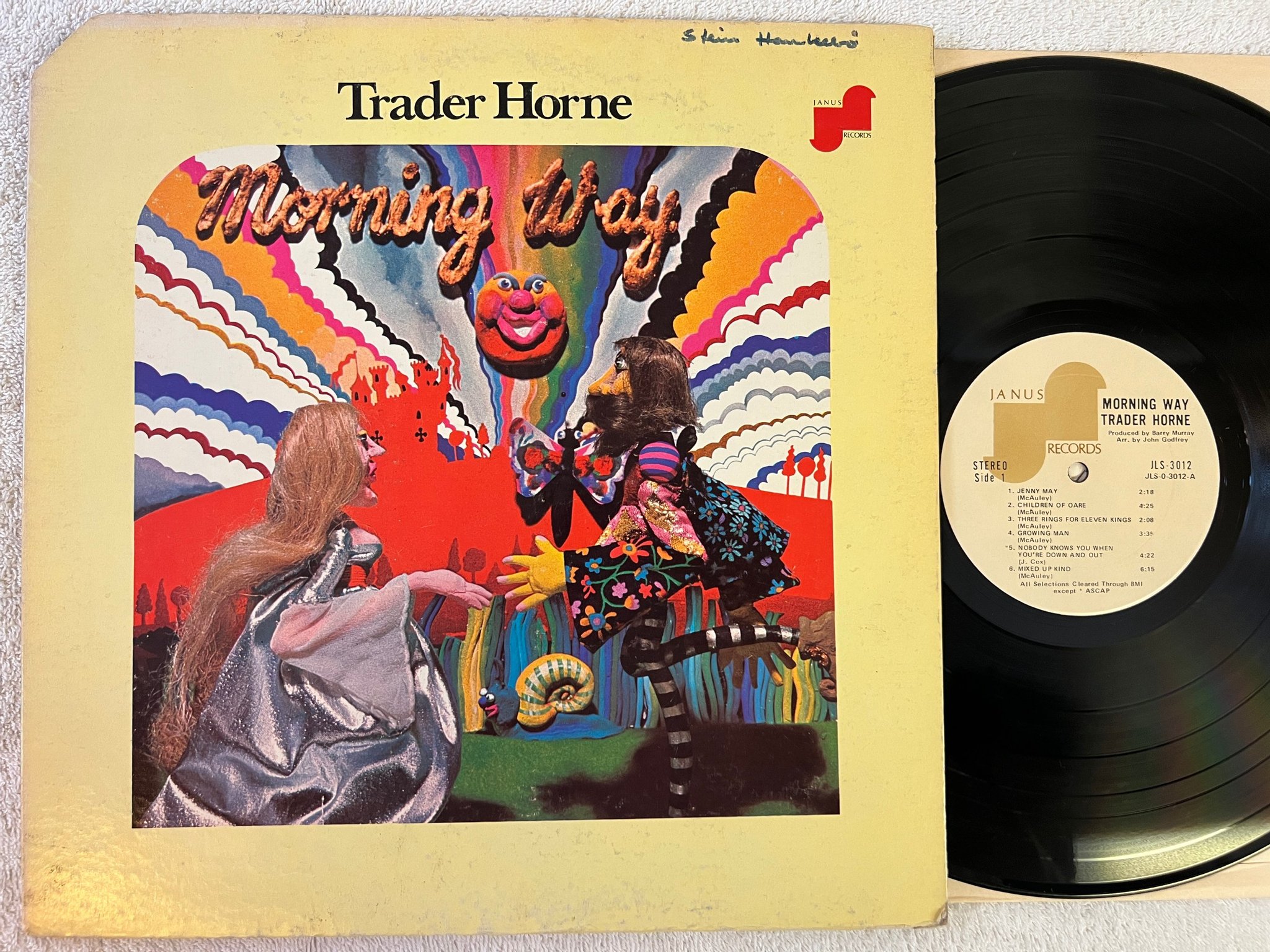 Omslagsbild för skivan TRADER HORN Morning Way LP -70 US JANUS  JLS 3012 ** rare folk rock **