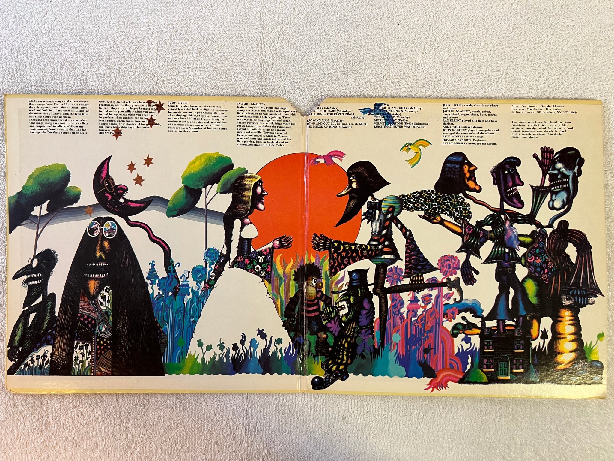 Omslagsbild för skivan TRADER HORN Morning Way LP -70 US JANUS  JLS 3012 ** rare folk rock **