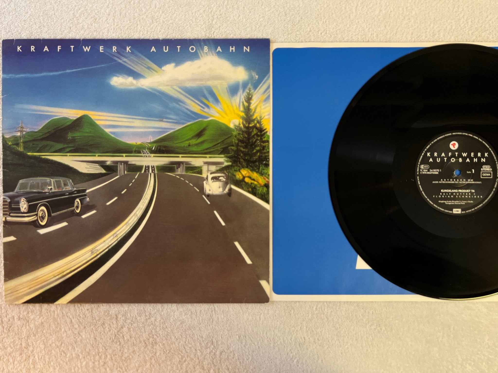 Omslagsbild för skivan KRAFTWERK autobahn LP Ger EMI 1C 064 2400701