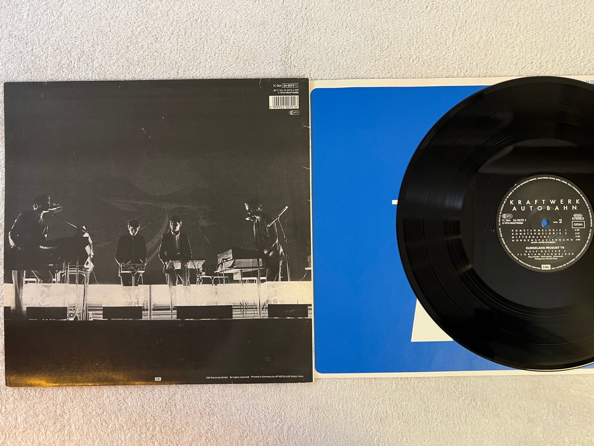 Omslagsbild för skivan KRAFTWERK autobahn LP Ger EMI 1C 064 2400701