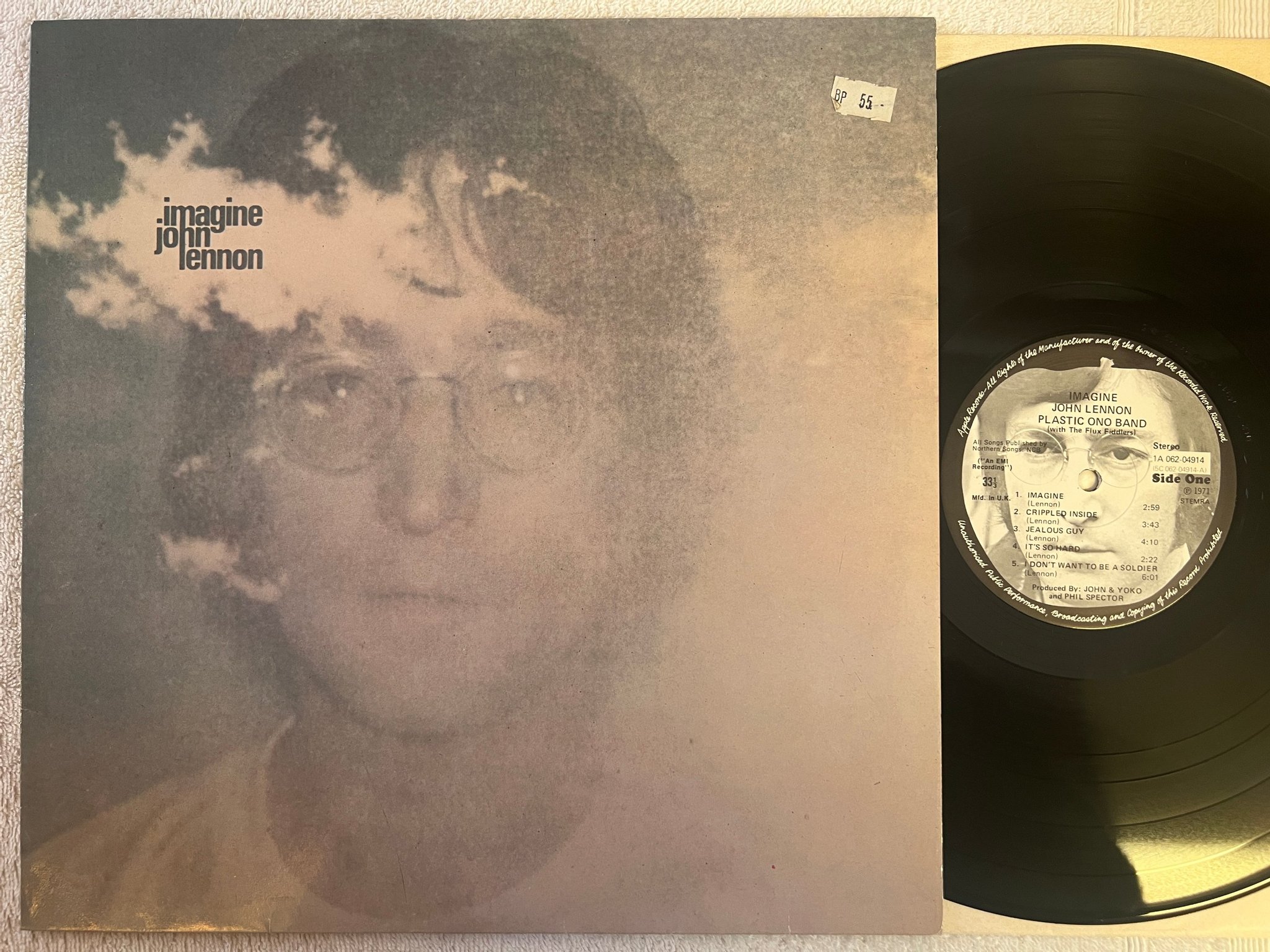 Omslagsbild för skivan JOHN LENNON THE PLASTIC ONO BAND - imagine LP -71 Hol APPLE 1A 062-04914