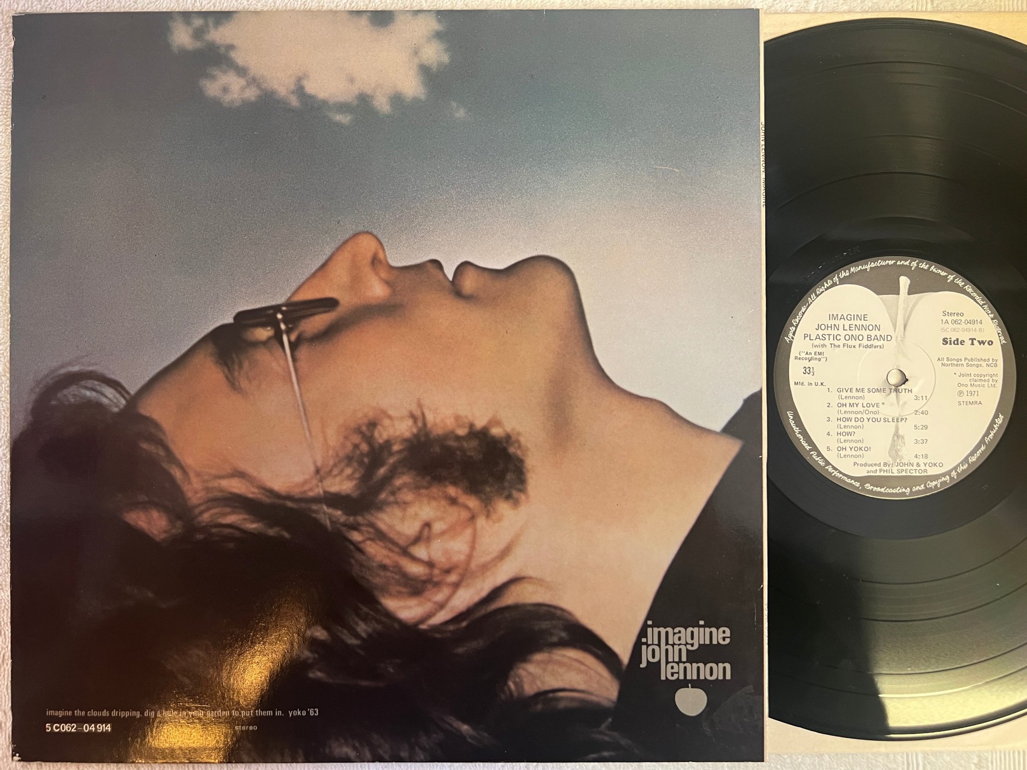 Omslagsbild för skivan JOHN LENNON THE PLASTIC ONO BAND - imagine LP -71 Hol APPLE 1A 062-04914
