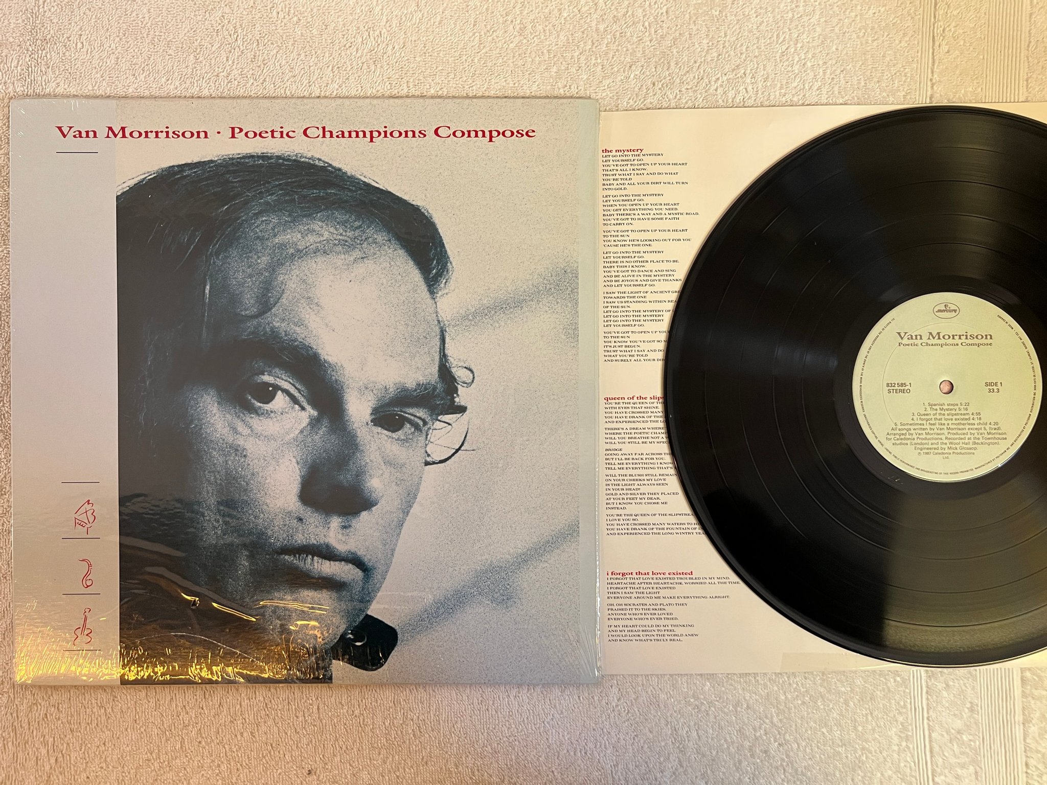Omslagsbild för skivan VAN MORRISON Poetic Champions Compose LP -87 Can MERCURY 832 585-1