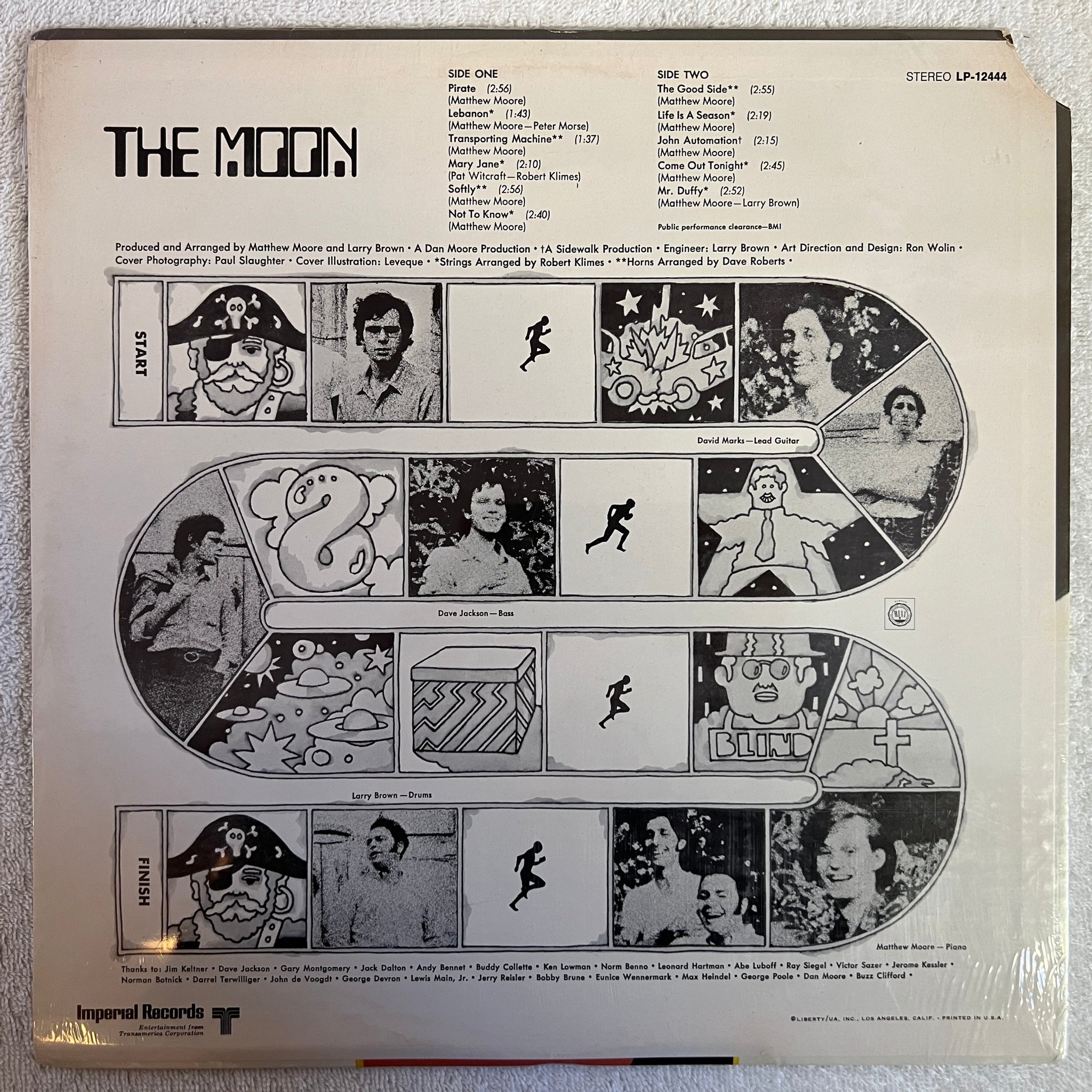 Omslagsbild för skivan THE MOON The Moon LP -70 US IMPERIAL LP 12444 psych STILL SEALED