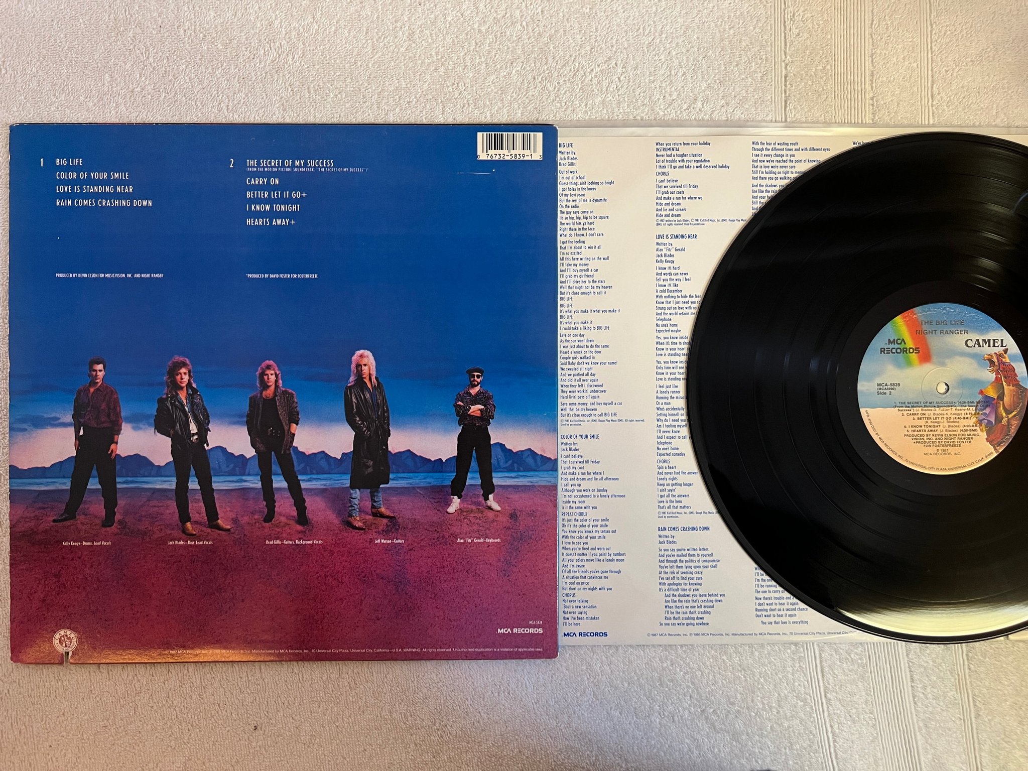 Omslagsbild för skivan NIGHT RANGER big life LP -87 US MCA 5839