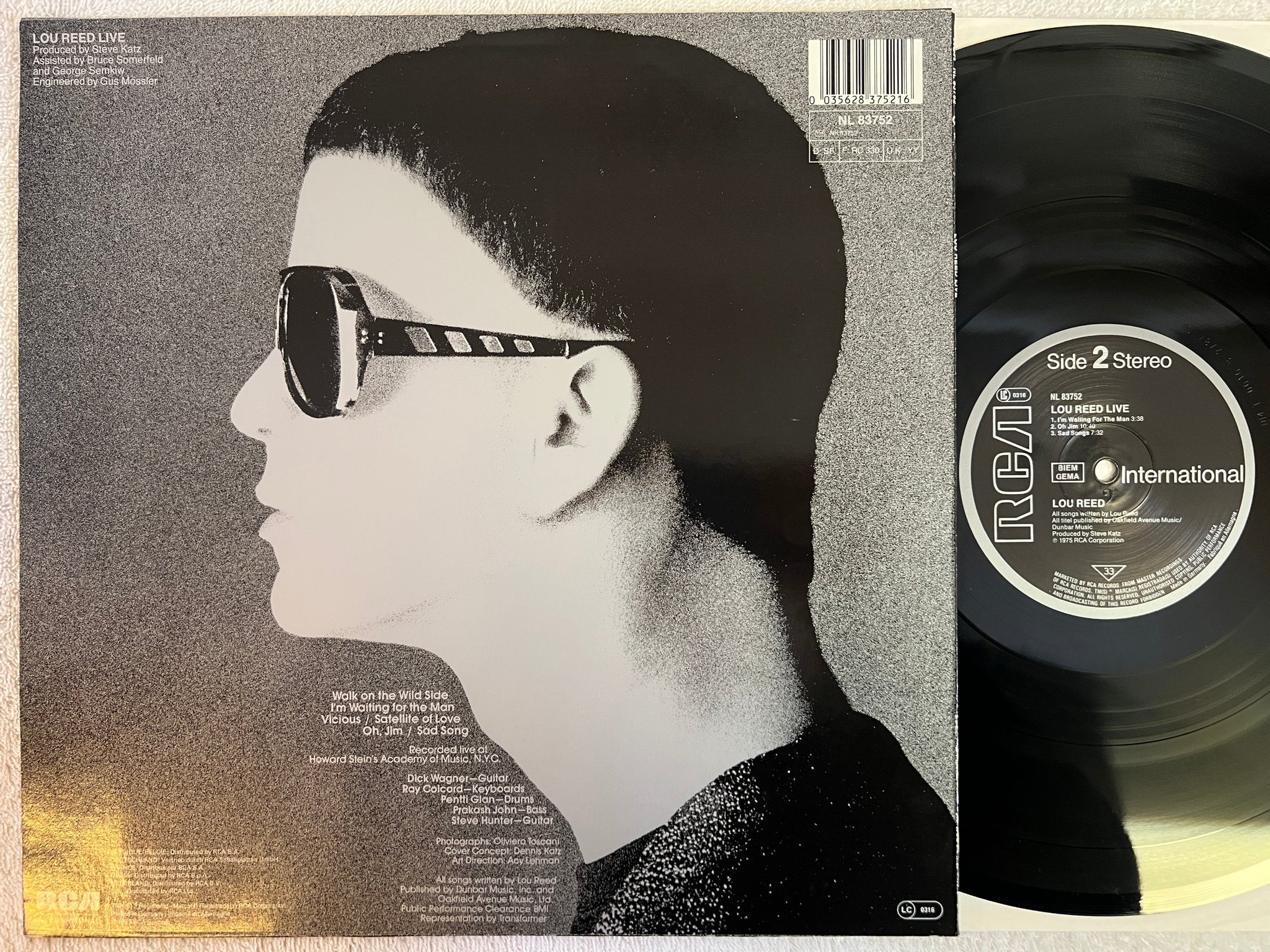 Omslagsbild för skivan LOU REED live LP Ger RCA INTERNATIONAL NL 83752