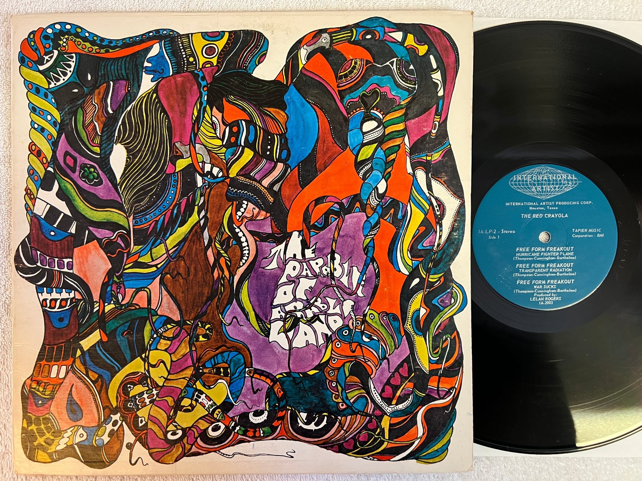 Omslagsbild för skivan THE RED CRAYOLA The Parable Of Arable Land LP -67 US og 1A-LP-2 * rare psych *